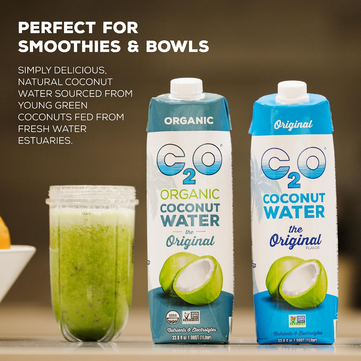 C2O - Coconut Water with Pineapple (12 Pack) - Made with Fresh Coconut Water - Plant Based - Non GMO - Canned Water - Natural Hydration, Essential Electrolytes, & Potassium - 12 Cans, 17.5 FL OZ