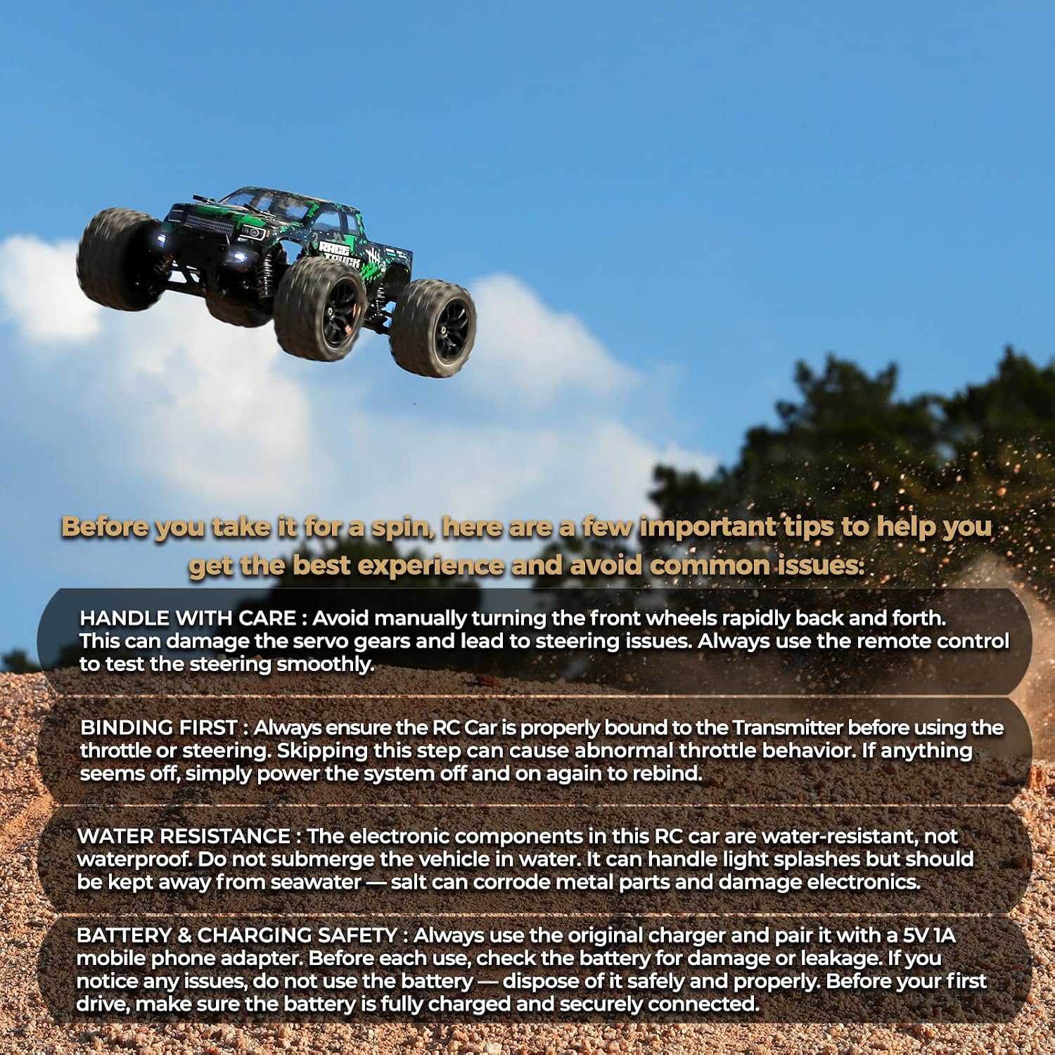 HAIBOXING 18859 1:18 Scale All Terrain RC Car, Hobby 4WD Remote Control Car | 2.4GHz Electric RC Vehicle 36 KPH High Speed 4X4 Waterproof Off-Road RC Truck with Two Rechargeable Batteries for RC Driving