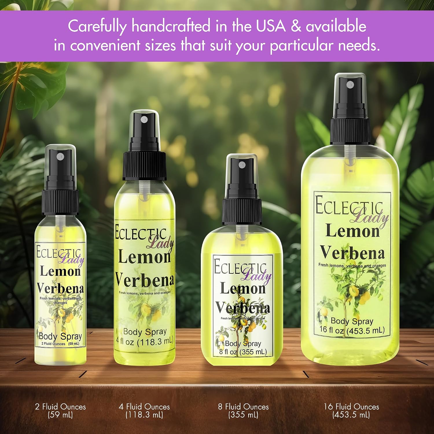 Lemon Verbena Body Spray, 2 ounces, Body Mist
