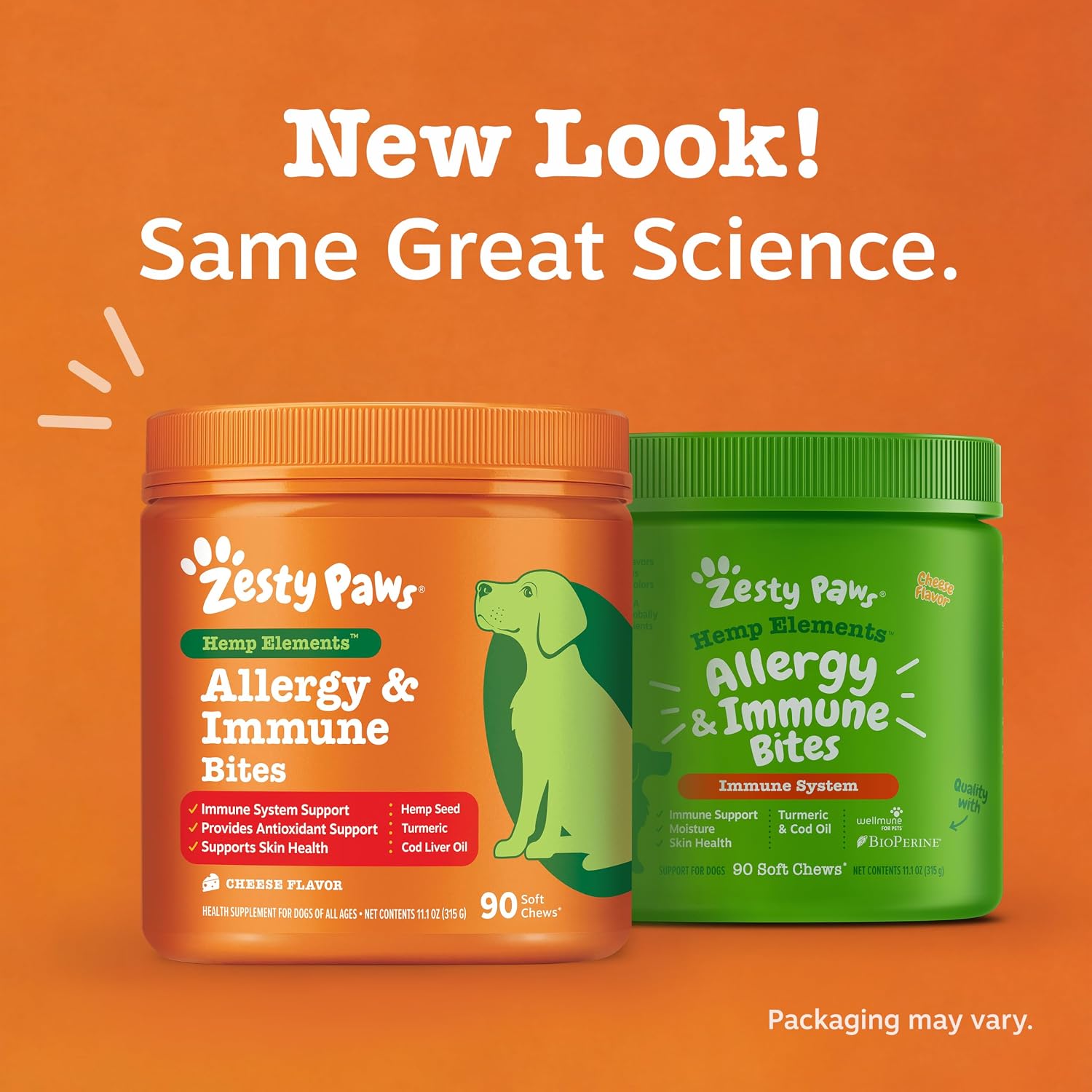 Zesty Paws Allergy Immune Bites - Dog Allergy Chews, Dog Probiotics for Itchy Skin and Ears, Lamb, 90ct