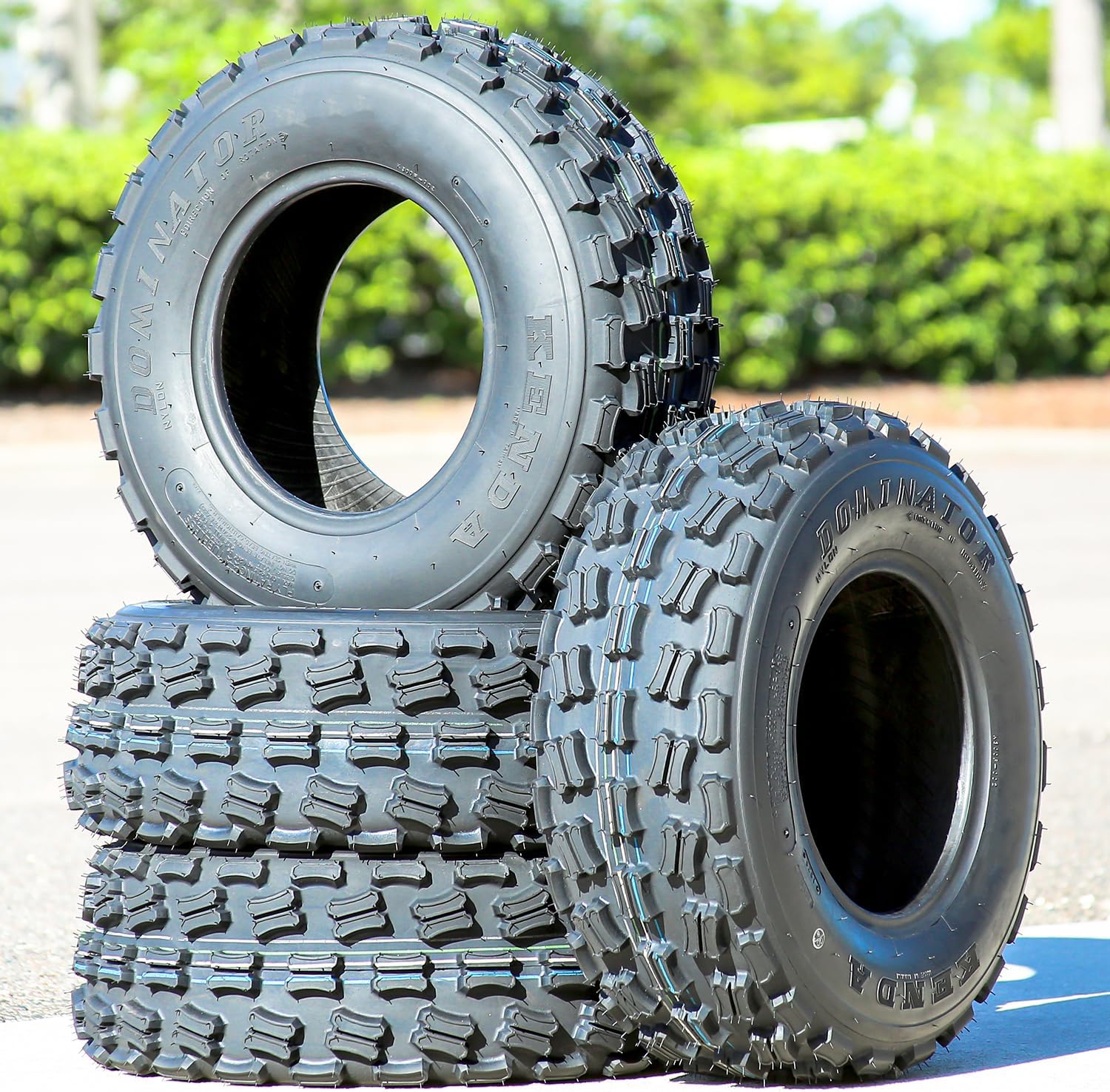 Kenda Dominator K300 ATV Tire - 22X8-10 | ATV & UTV All Terrain All Season Traction 31F Rated 4 Ply Bias Construction Black Sidewall Tire