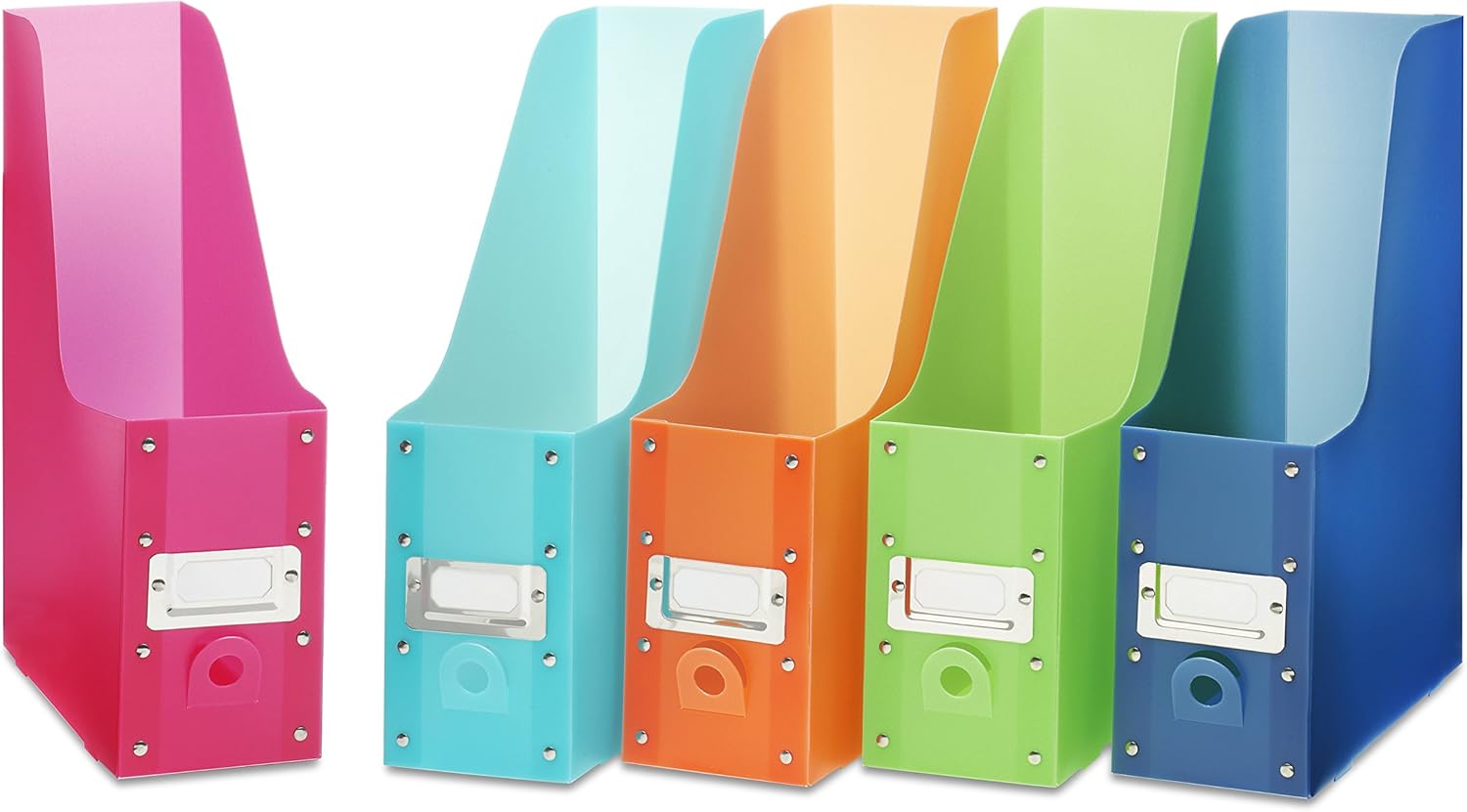 Whitmor Magazine Storage Desk Organizers - Black (Set of 5)