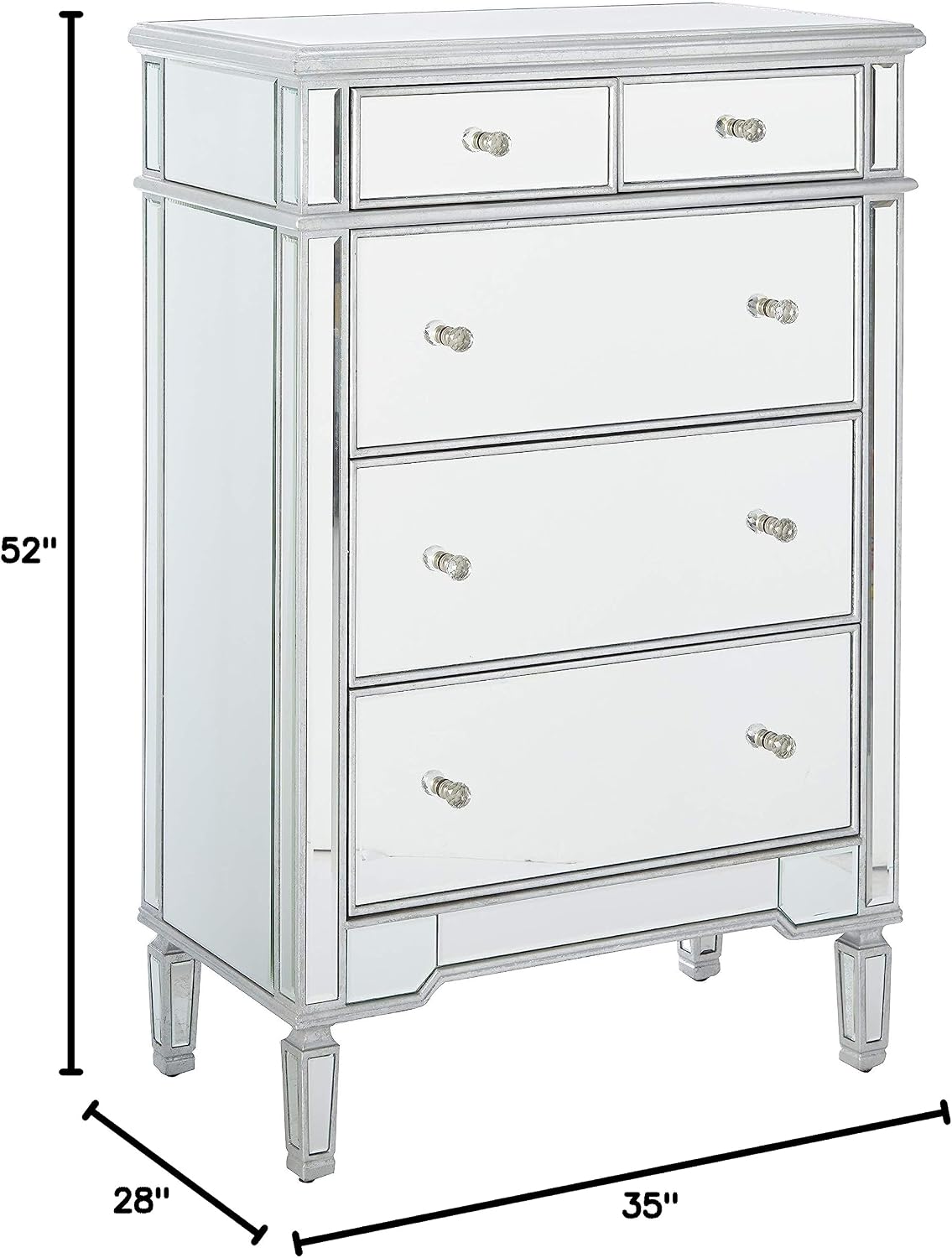 5 Drawer Cabinet, Silver