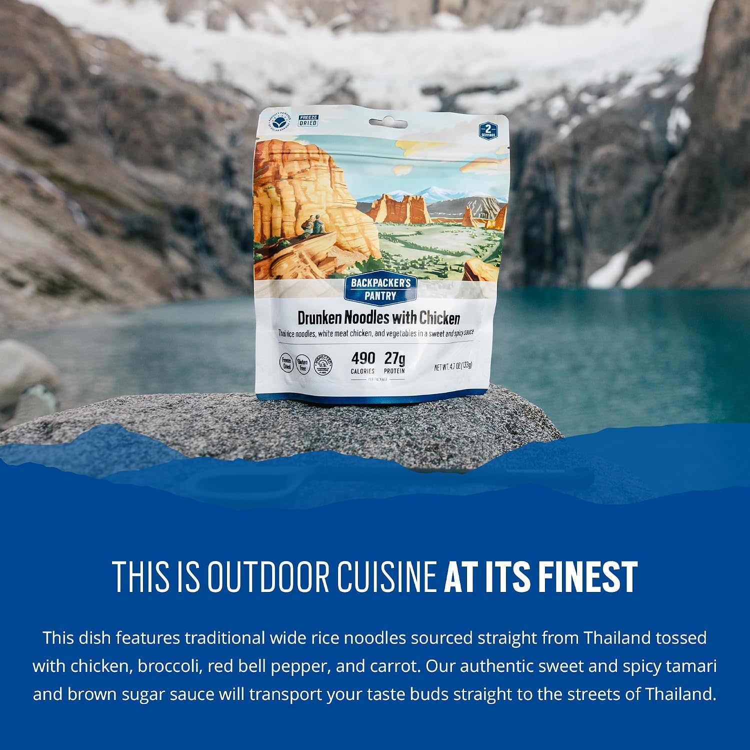 Backpacker's Pantry Lasagna | 1-Pack | 29g Protein | 620 Cal | Vegetarian, Nut Free | Made in the USA | Freeze Dried Meal & Camping Food