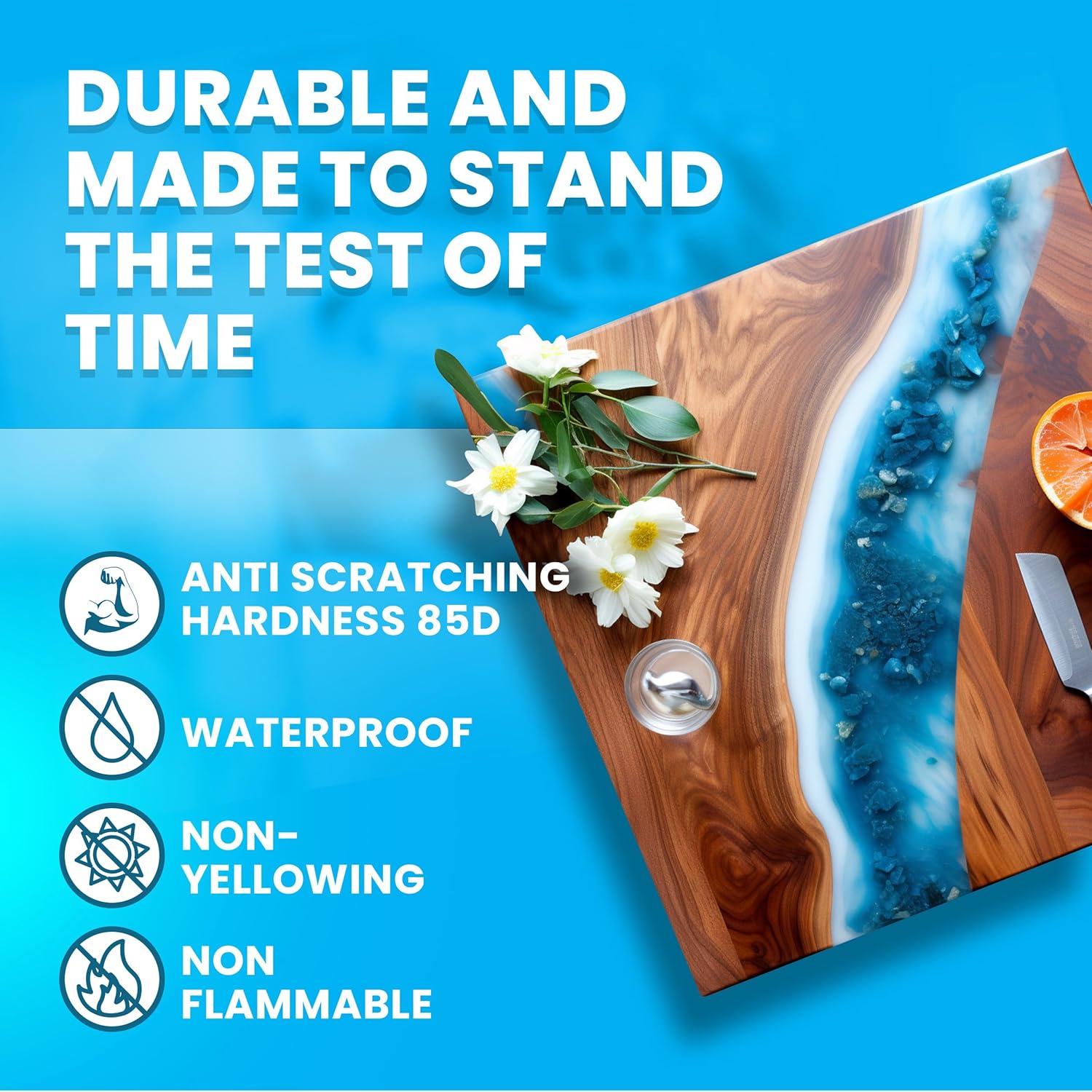 Epoxy Resin Art Resin Crystal Clear Formula -2 Gallon Kit -The Artist's Resin for Coating, Casting, Resin Art, Geodes, Tabletop, Bar Top