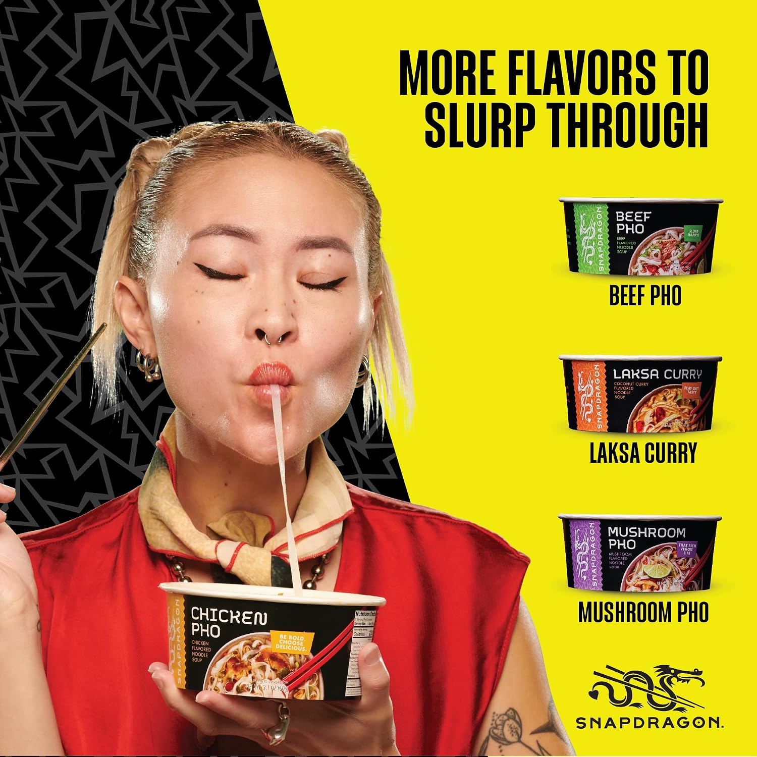 Snapdragon Laksa Curry Instant Noodle Bowls | Coconut Curry Flavor with Rice Noodles | Gluten-Free | No MSG Added | 2.1 oz (6 Pack)