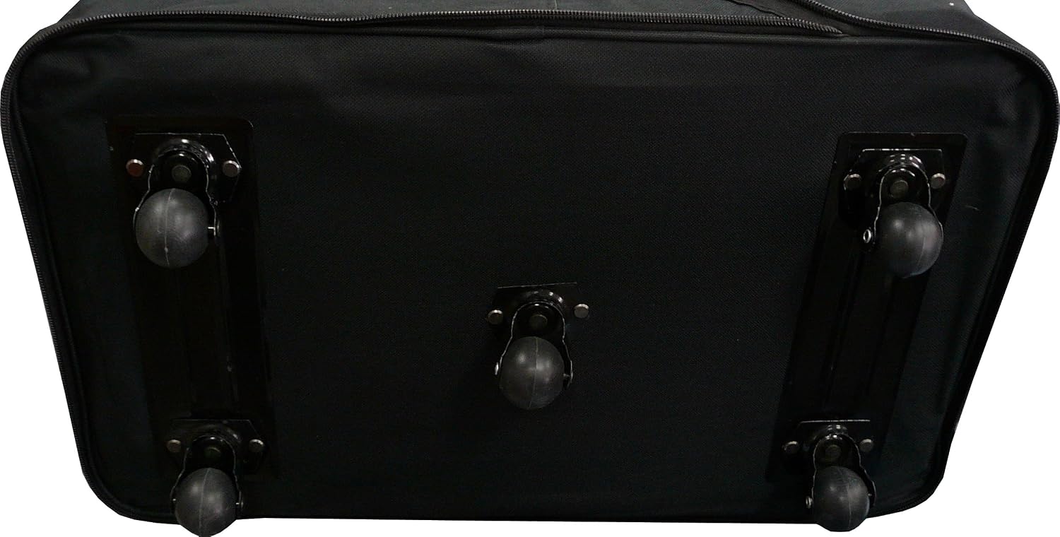 36" Black Large Rolling Wheeled Duffel Bag Spinner Suitcase Duffle Bag Luggage