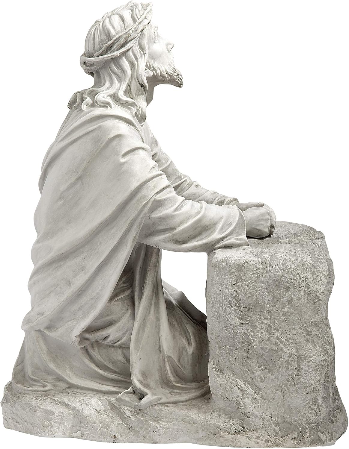 Design Toscano Jesus in the Garden of Gethsemane Religious Garden Statue, 23 Inch, Polyresin, Antique Stone