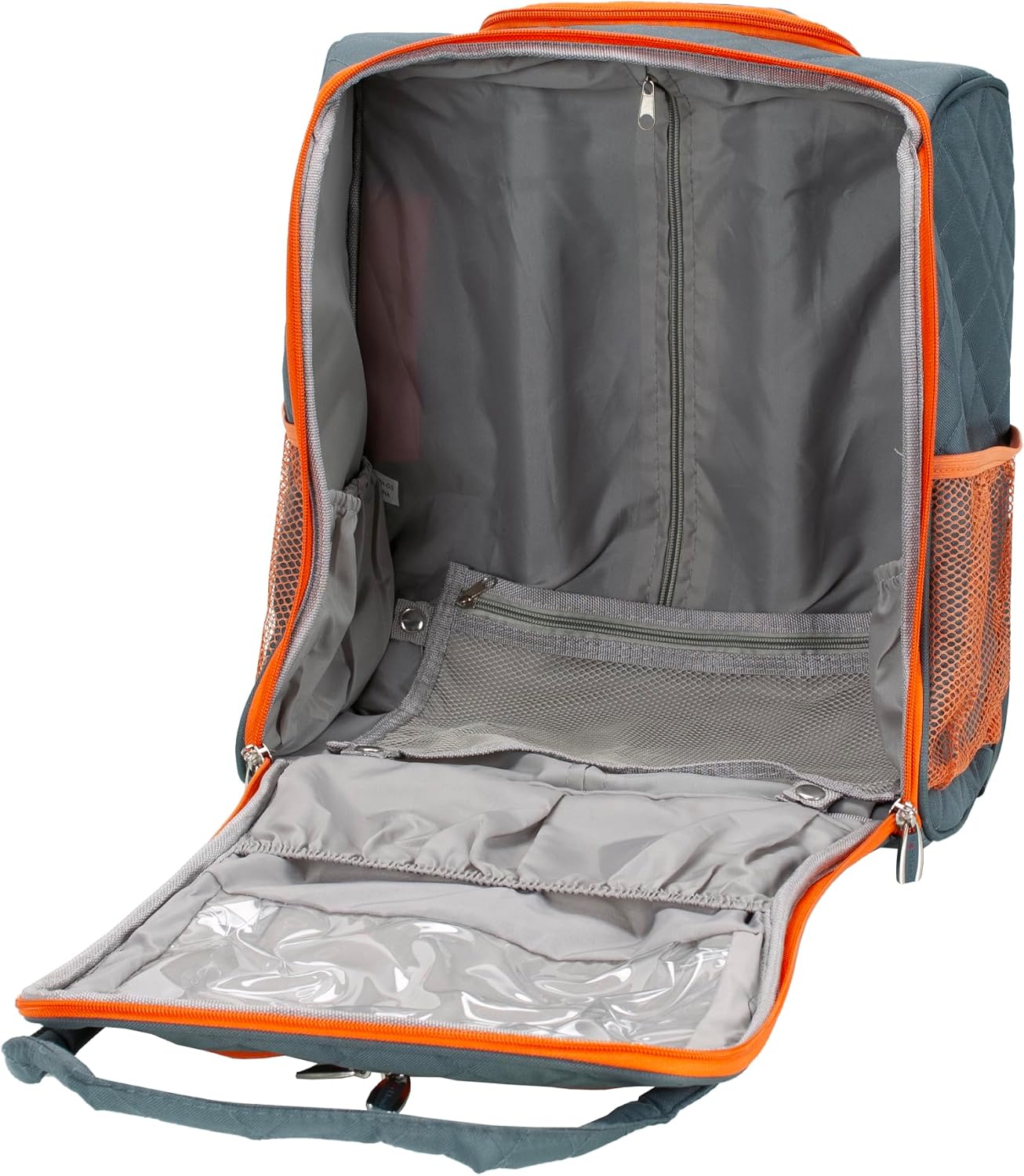 Rockland Melrose Upright Wheeled Underseater Carry-On Luggage, Red