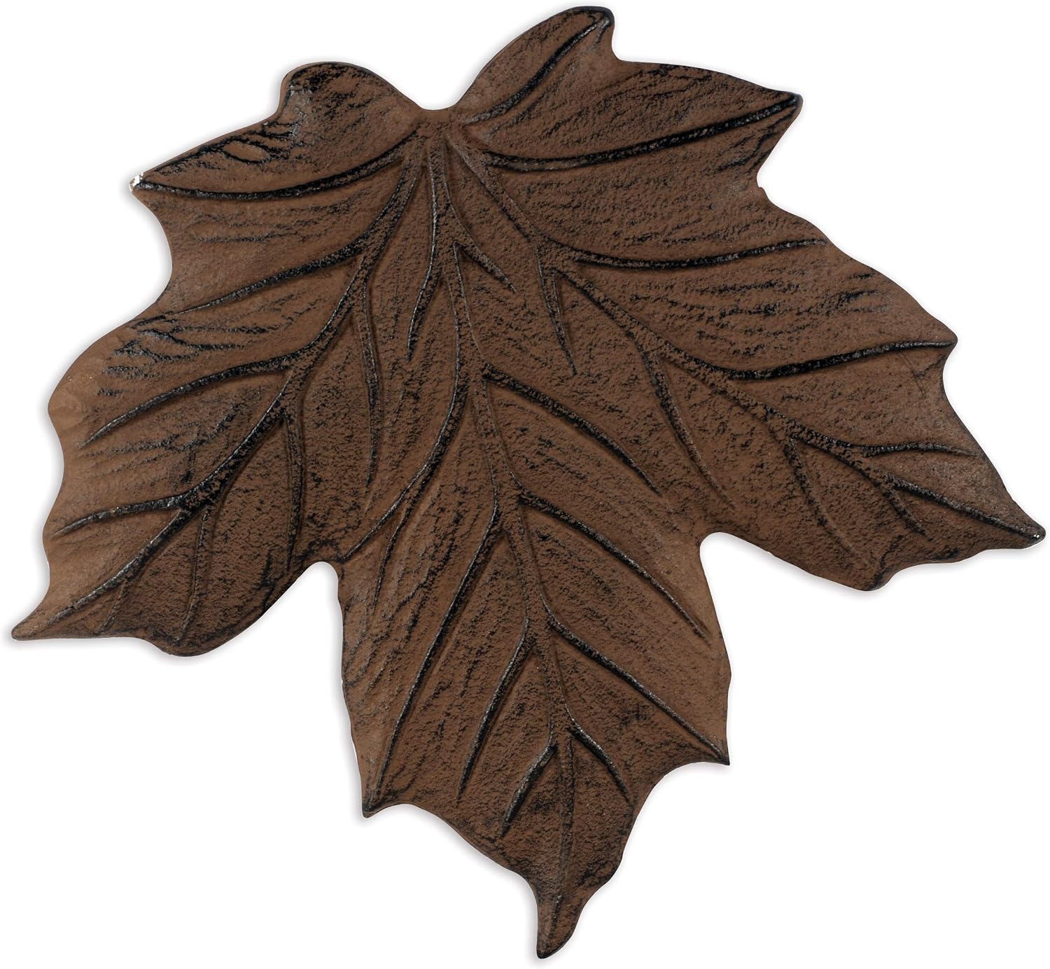 Sunset Vista Designs Wilderness Wonders Cast Iron Maple Leaf Stepping Stone, 11-1/2 by 12-Inch Brown