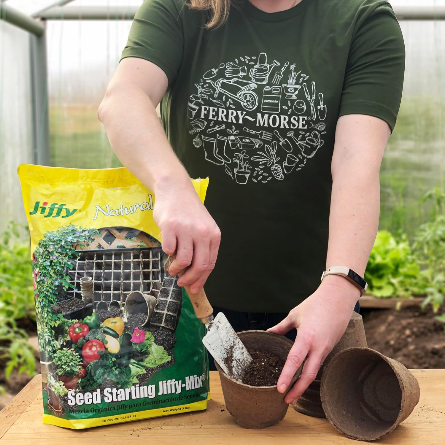 Jiffy Natural & Organic Seed Starting Soil Mix, 10 QT (1 Bag (10 QT)
