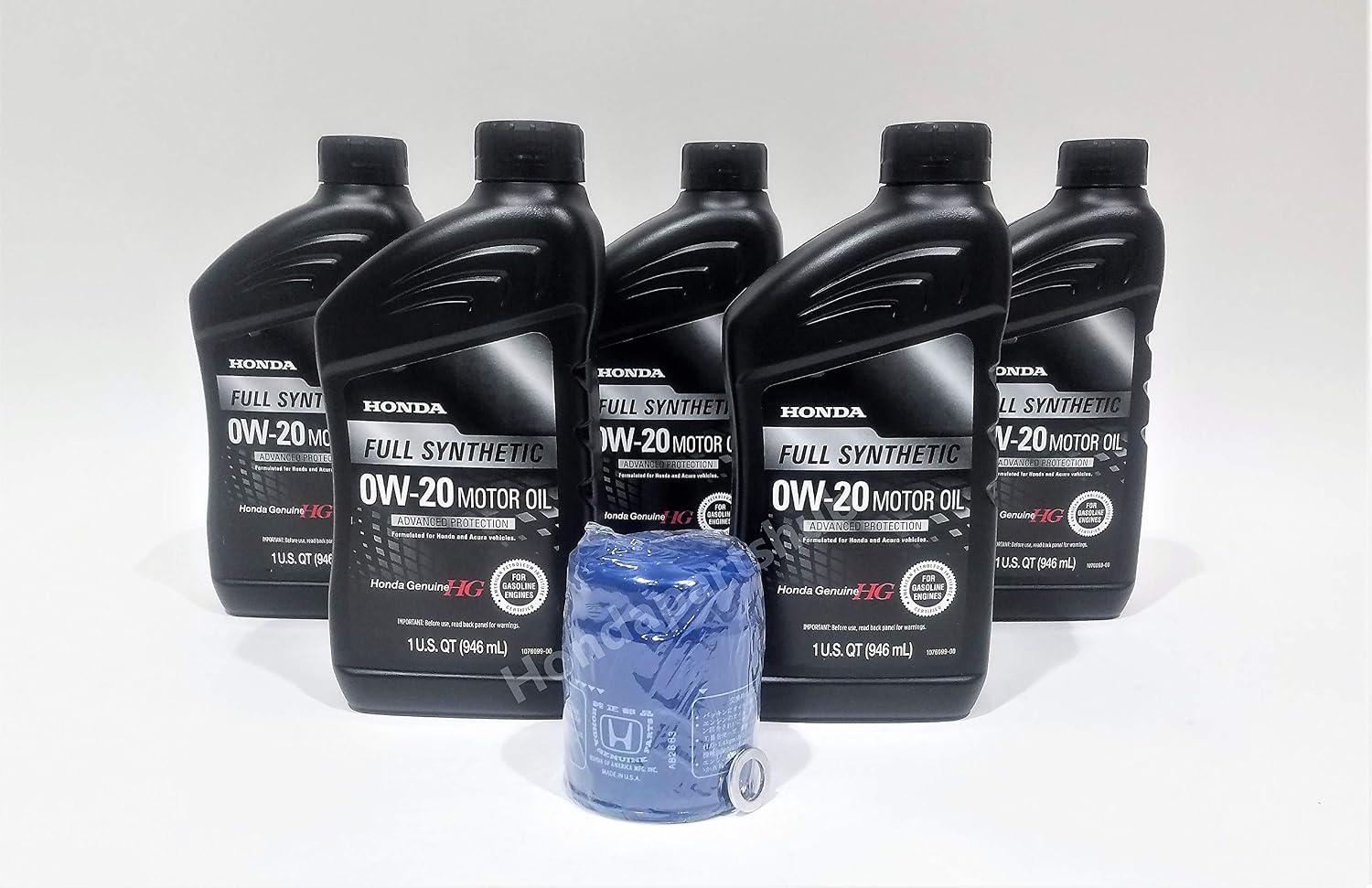 Honda Genuine 0W-20 Full Synthetic Oil Change Kit w/A02 Filter & Drain Washer