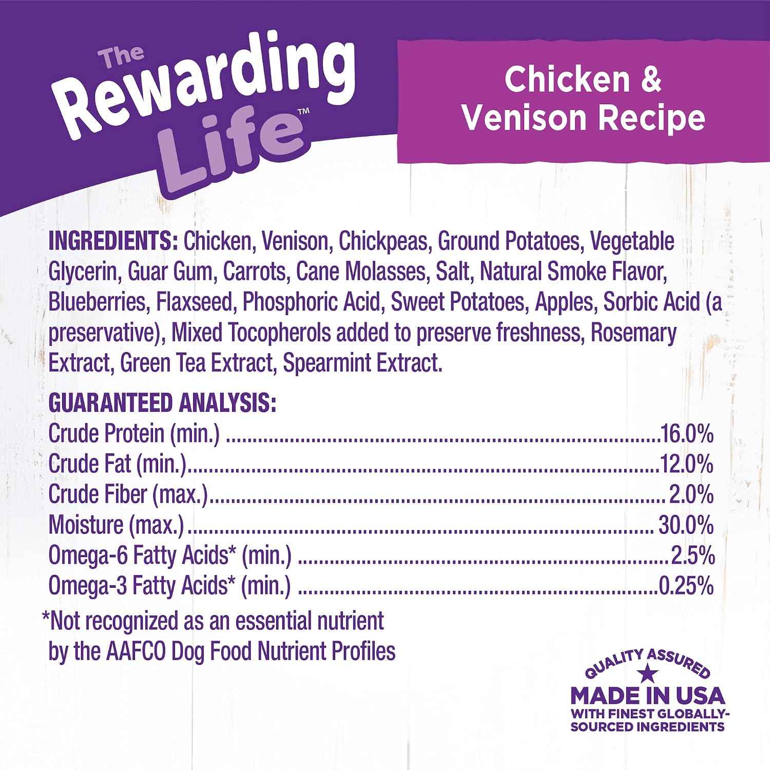 Wellness Rewarding Life Soft Dog Training Treats, Natural, Grain Free, Lamb and Salmon Recipe, 6 oz Bag