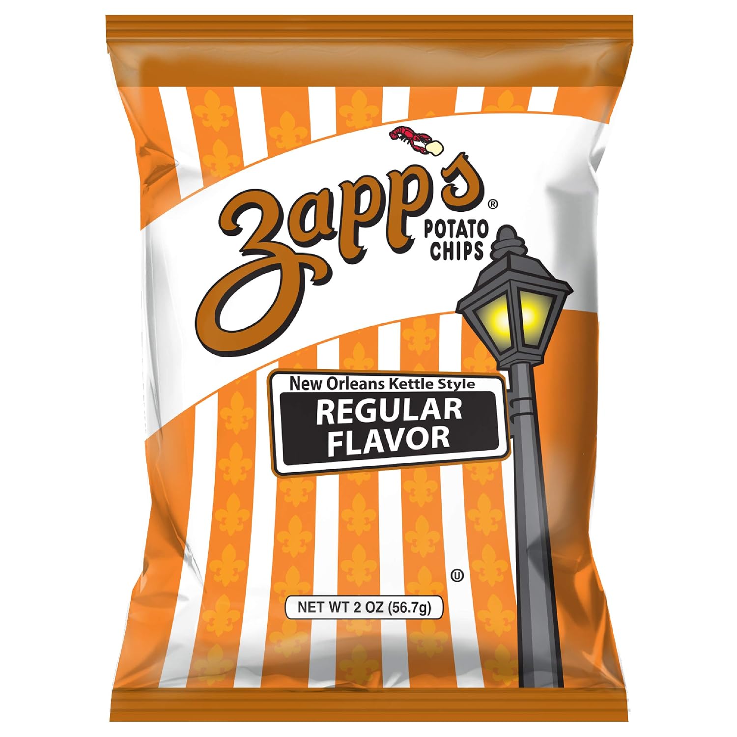 Zapp’s New Orleans Kettle-Style Potato Chips Hotter n Hot Jalapeno Flavor (2 oz Bags, 25 Count), Crunchy Chips with a Spicy Kick, Perfect On-The-Go, Gluten Free Snack