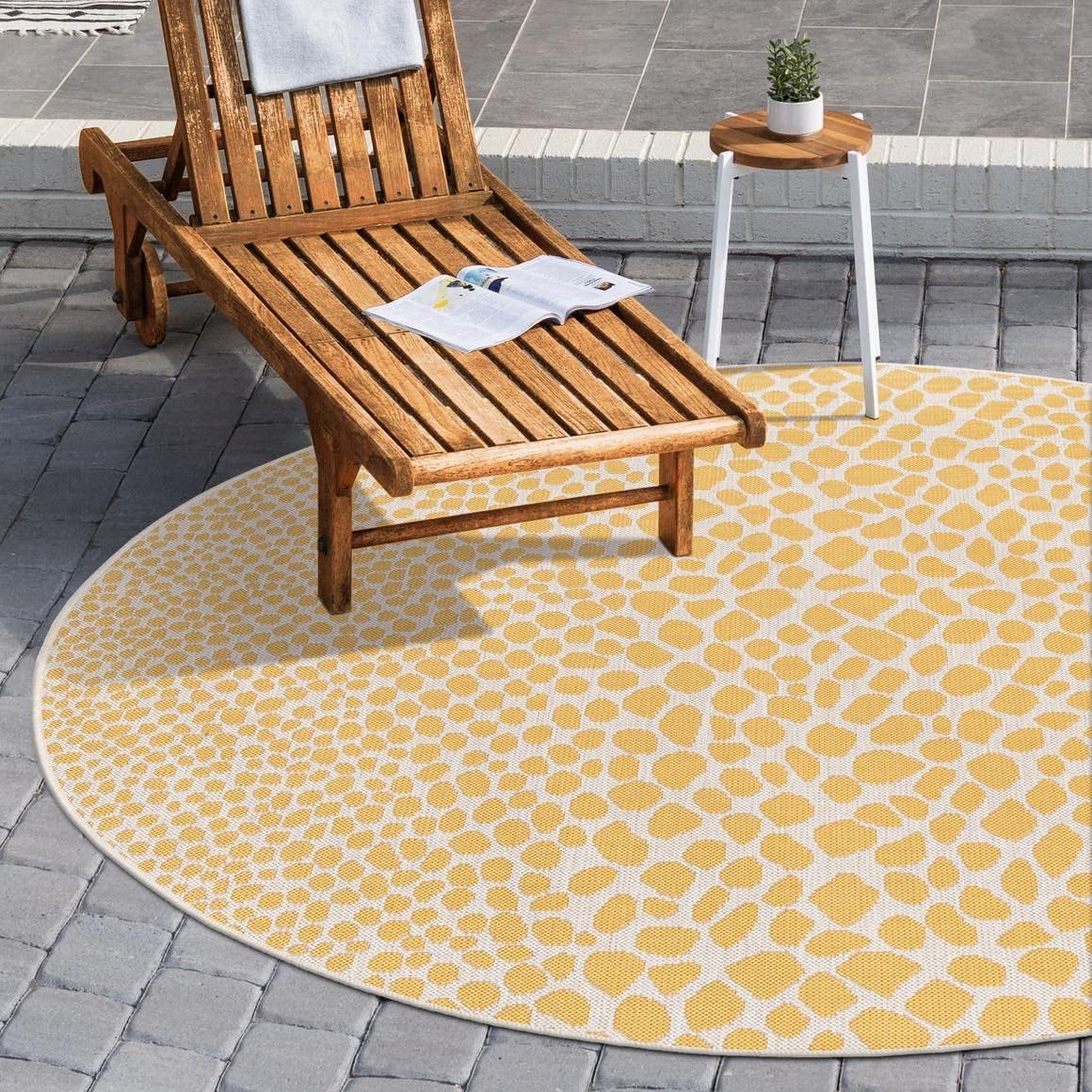 Unique Loom Outdoor Collection Area Rug - Cape Town (9' x 12' Rectangle, Blue/Ivory)