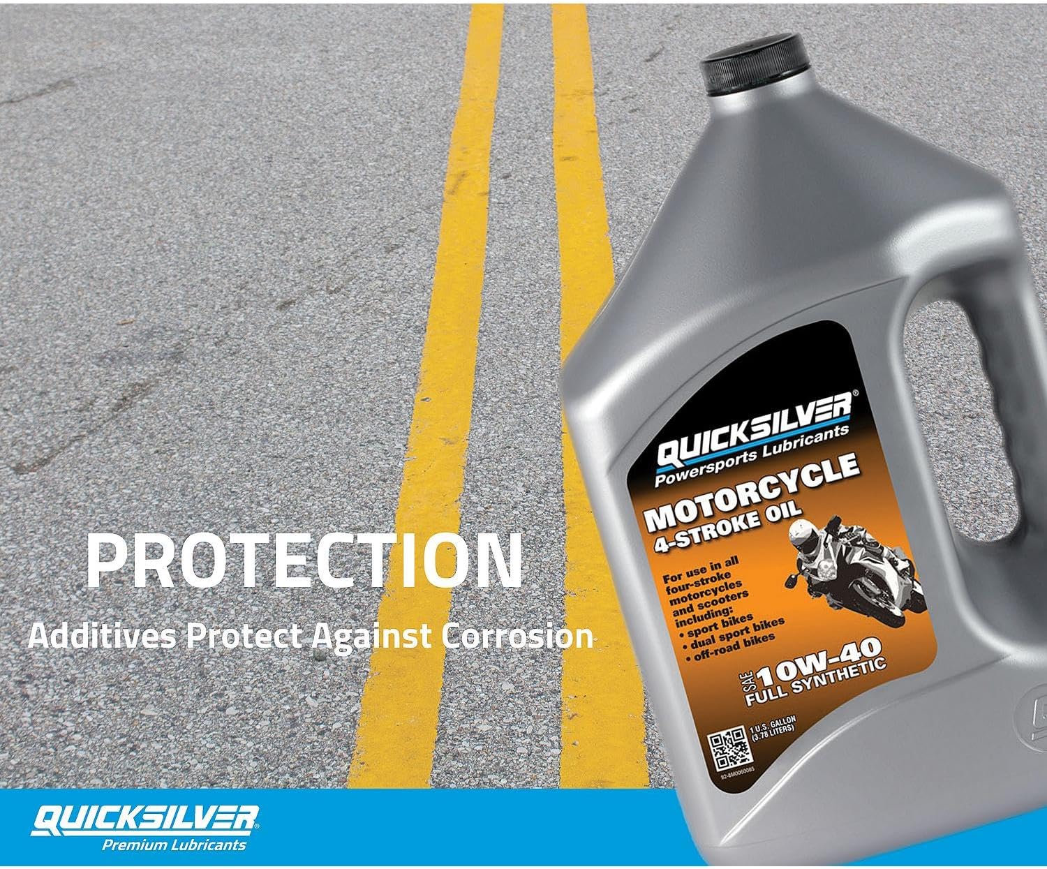 Quicksilver 20W-50 Full Synthetic Motorcycle Oil, 1 Quart