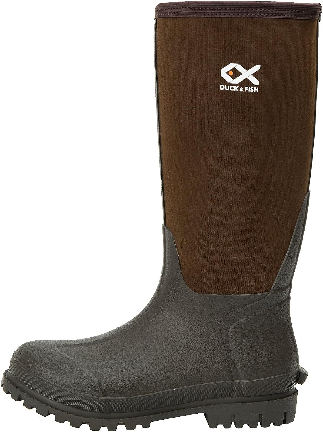 Duck and Fish Men 16 inches Fishing Hunting Neoprene Rubber Molded Outsole Knee Boot