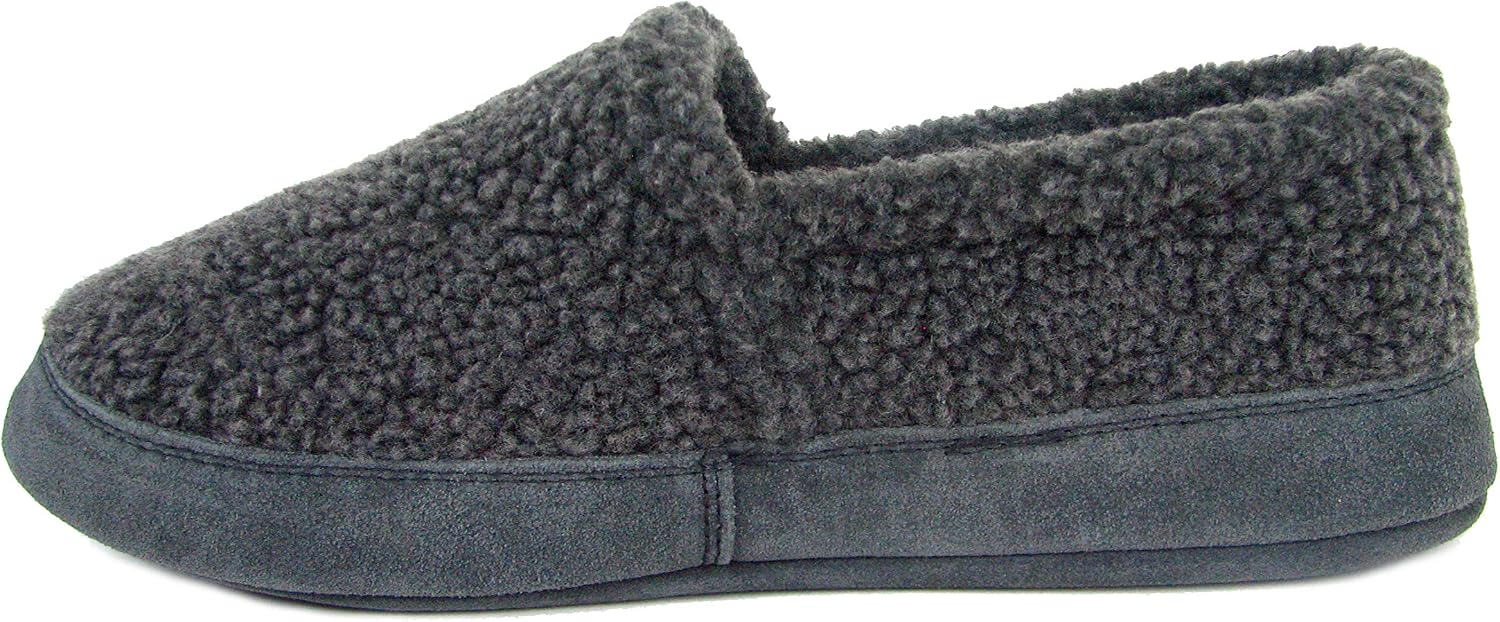 Men Perfect Mocs Fleece House Slippers Moccasin-Style Suede Sole