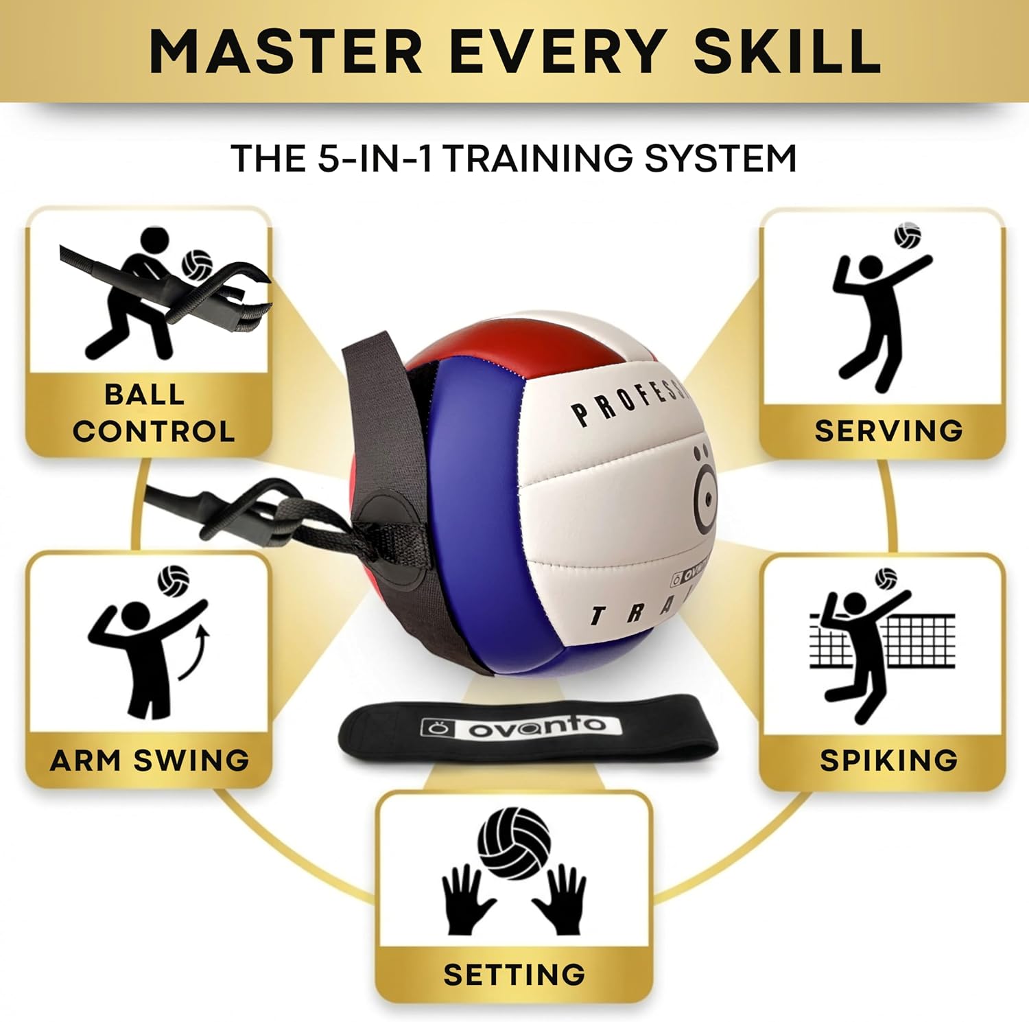 OVANTO Volleyball Training Equipment Kit