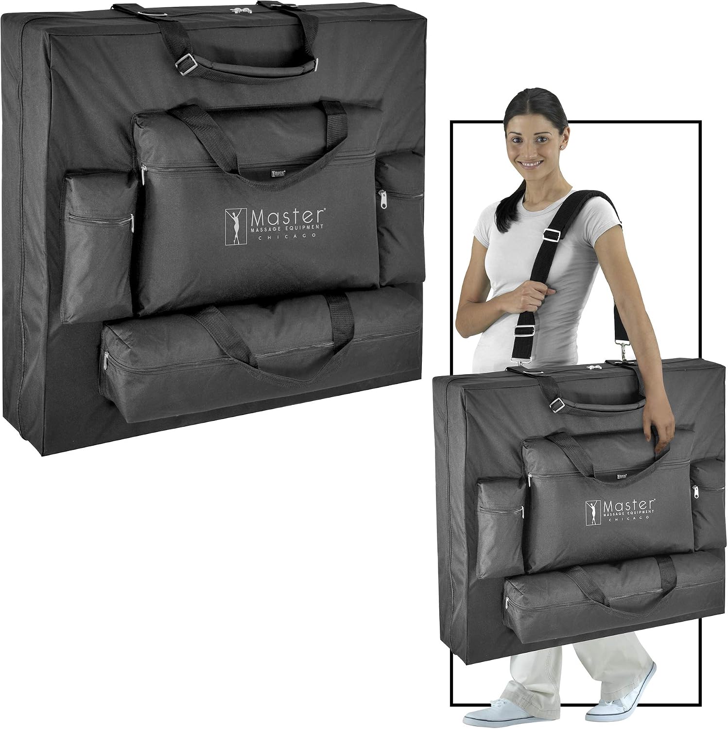Master Massage 30" Del Ray Pro Portable Massage Table Package, Sand Color, Luxurious with 3" Thick Cushion of Foam