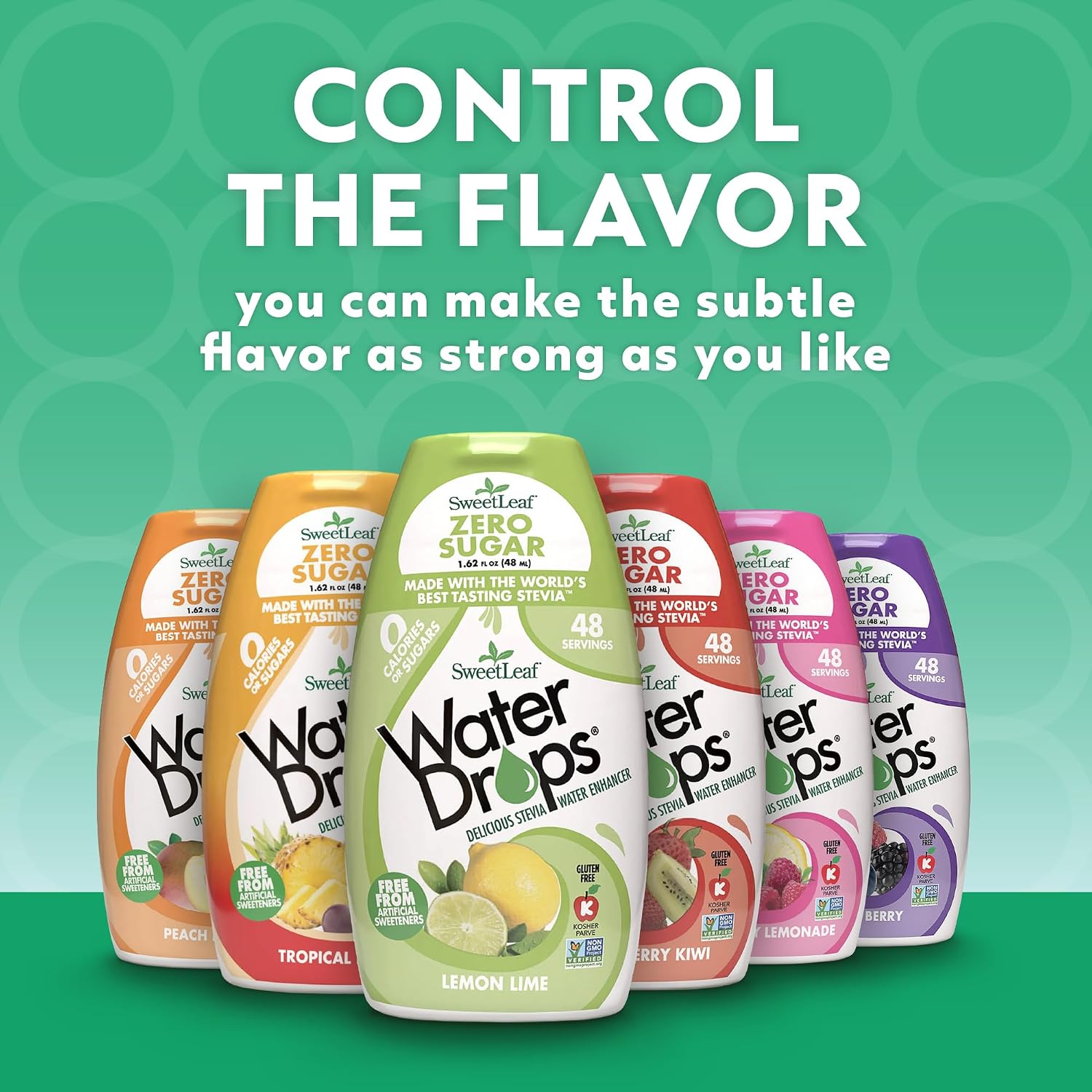 SweetLeaf Water Flavoring Drops, Strawberry Kiwi - 1.62 Fl Oz | Stevia Water Enhancer, Sugar Free, Zero Calorie Additive, Contains Monk Fruit Extract