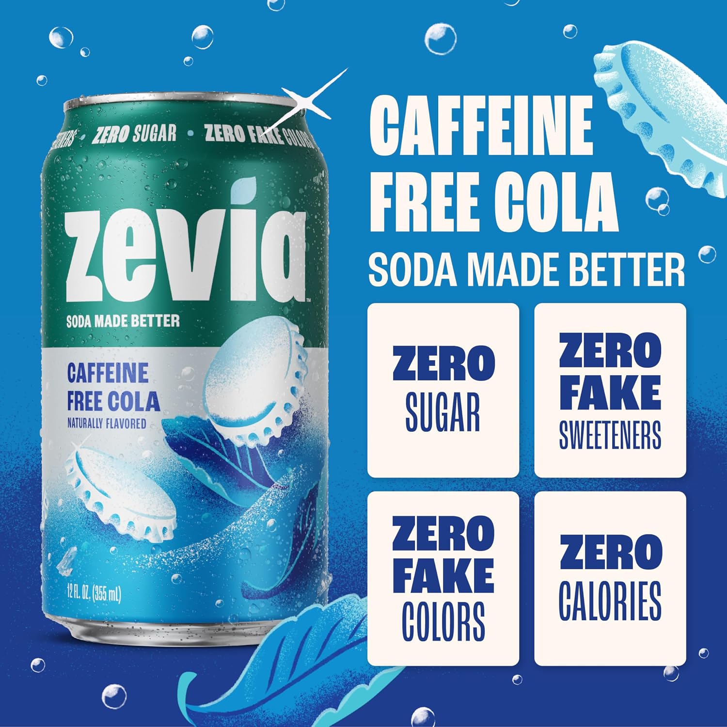 Zevia Zero Calorie Soda, Orange, 12 Ounce Cans (Pack of 6)