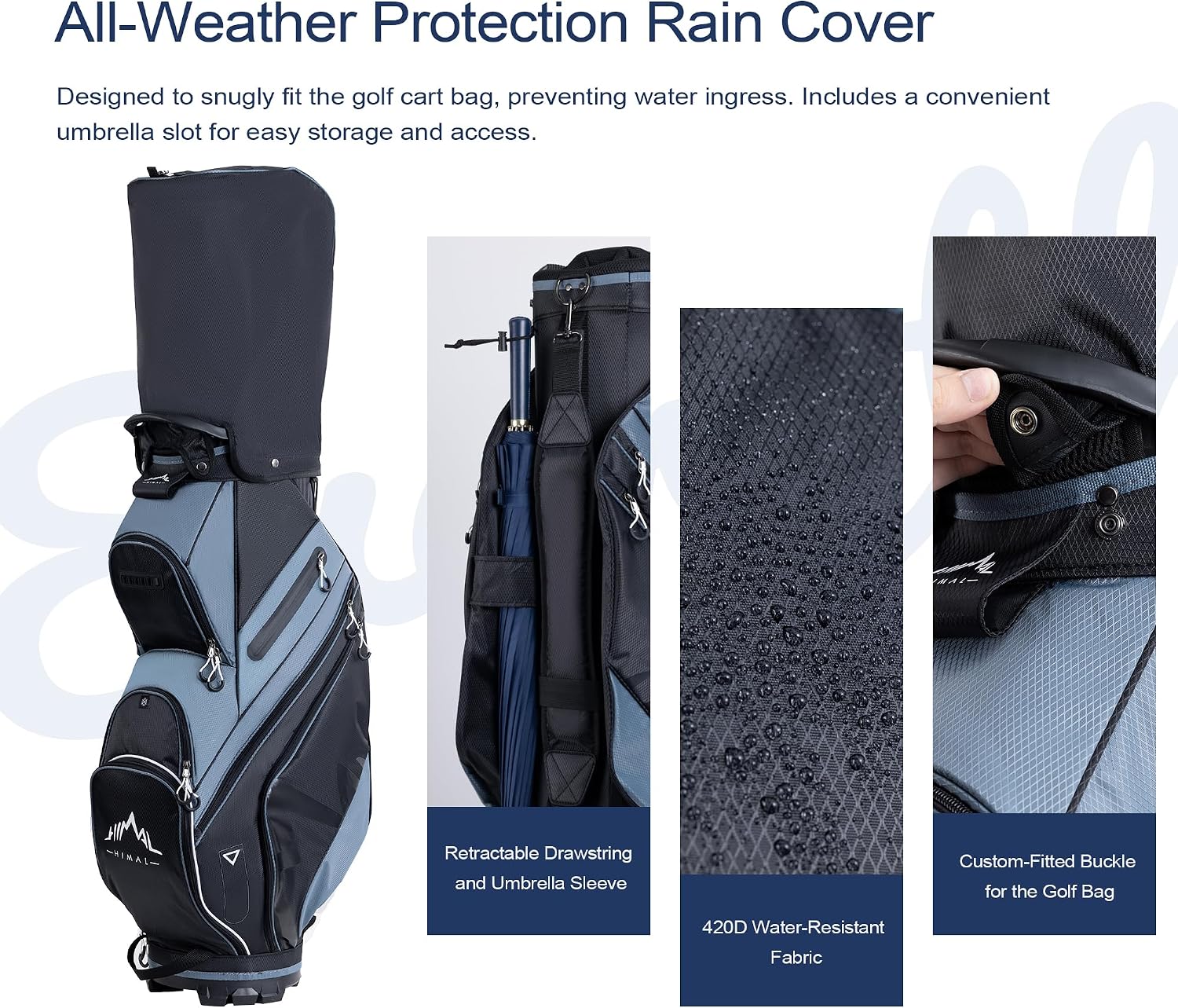 14-Way Golf Cart Bag with Organizer Divider | Full-Length Dividers, Rain Cover Included, Easy-Carry Handles, Club Organization, Cart Compatible