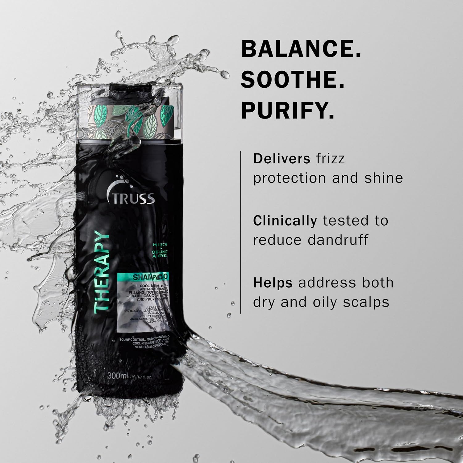 TRUSS Therapy Anti Dandruff Shampoo, Menthol Sulfate Free