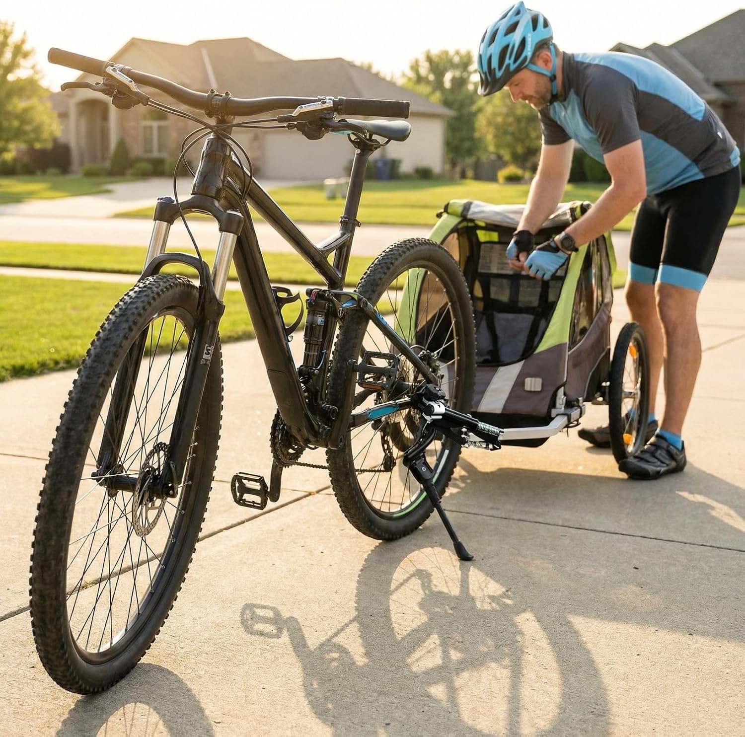 Bike Trailer Hitch Coupler Bicycle: Heavy Duty Attachment Linker, Universal Ebike Adapter for Child Cargo Cart