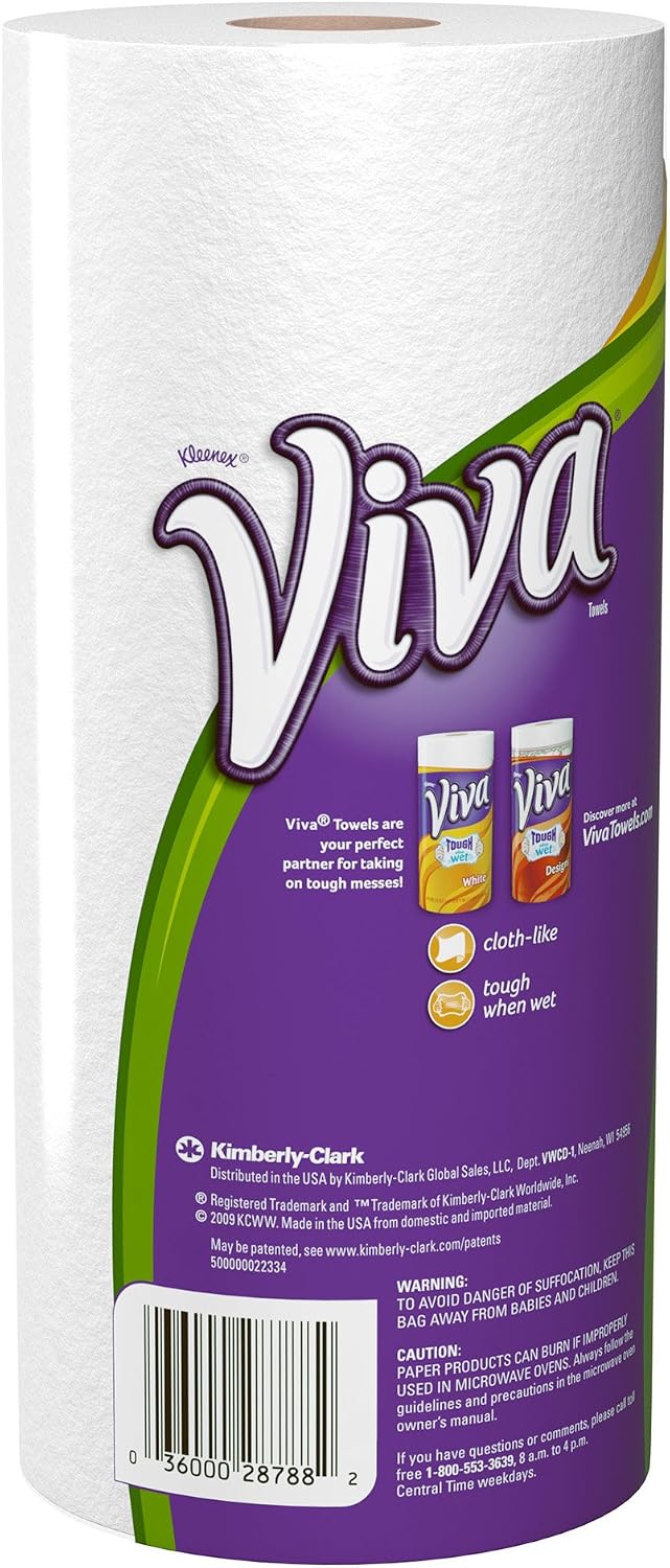 VIVA Choose-A-Sheet Paper Towels White Regular Roll 6 Count, Cloth-Like Texture, Strong & Soft Paper Towels for Ultimate Clean, 6 Count (Pack of 1)