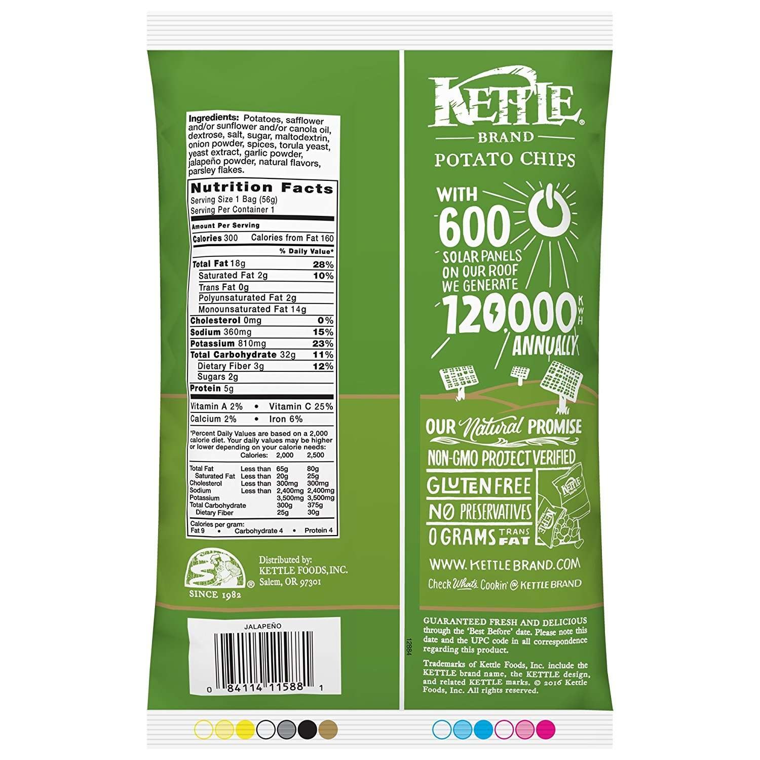 Kettle Foods Chip Potato Nat Jalapeno, 5 oz