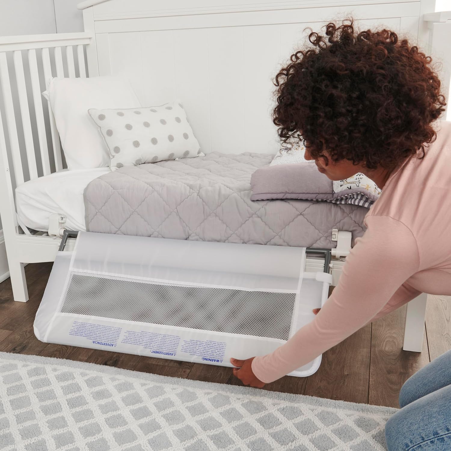 Regalo Safety 54” Extra Long Hideaway Bed Rail Guard for Toddlers, Toddler Bed Rail with Reinforced Anchor Safety System, 20” Tall Bed Safety Rail, Fits Twin, Full & Queen Beds