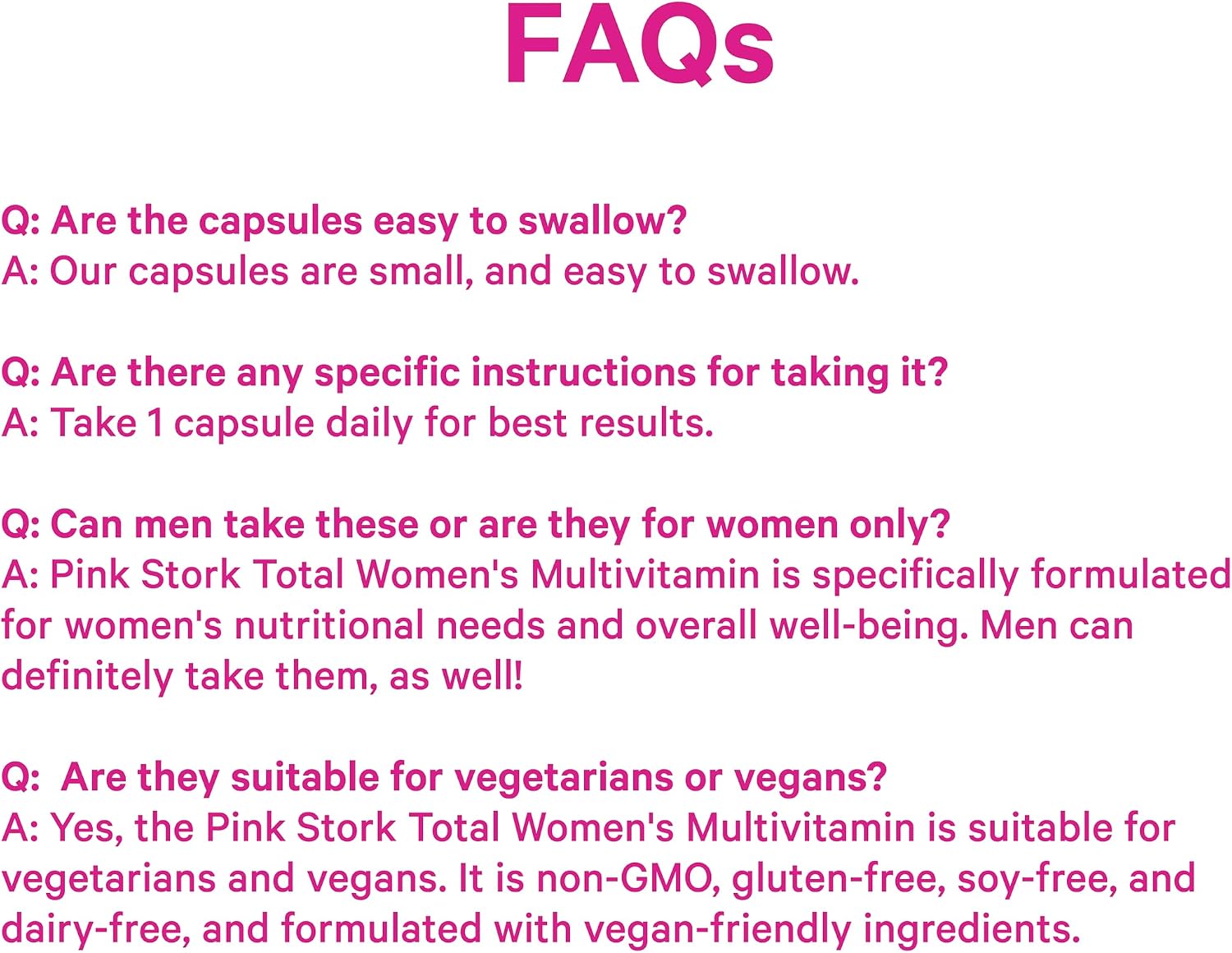 Pink Stork Total Women's Multivitamin, 19 Essential Vitamins, 30 Capsules