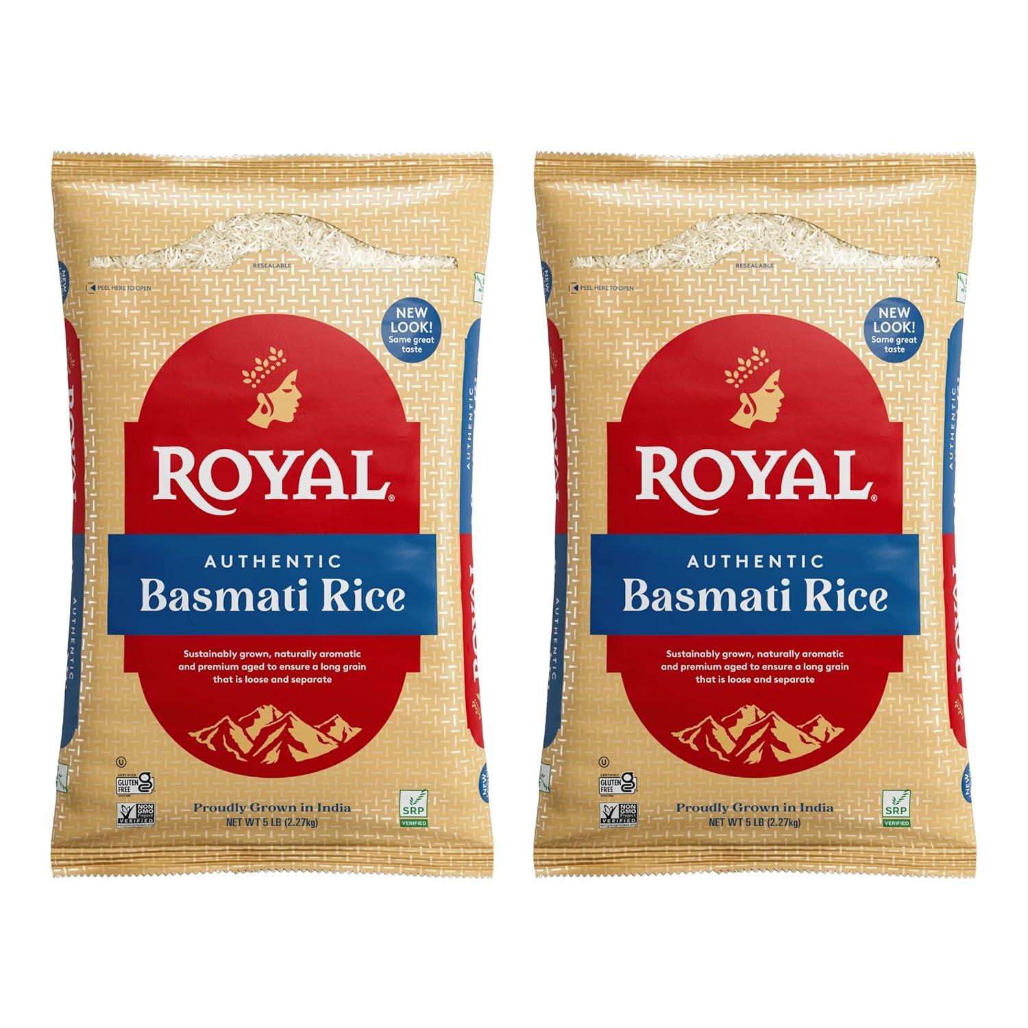 Royal Authentic Long Grain White Basmati Rice - (2 Pack) 2 lb