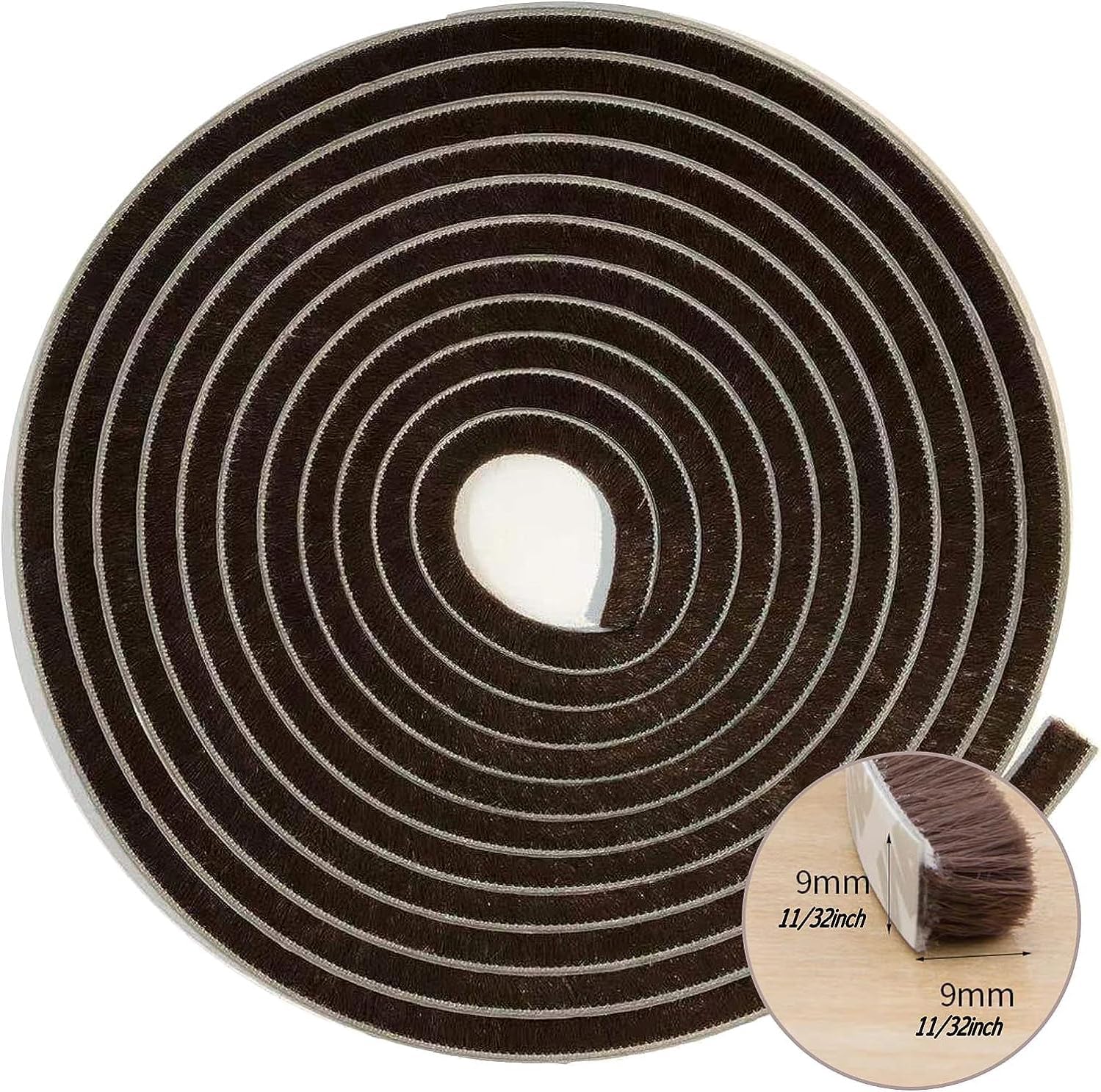 Self-Adhesive Pile Weather Stripping Seal for Sliding Windows and Door Frames, 16.5ft x 11/32 inch, Grey