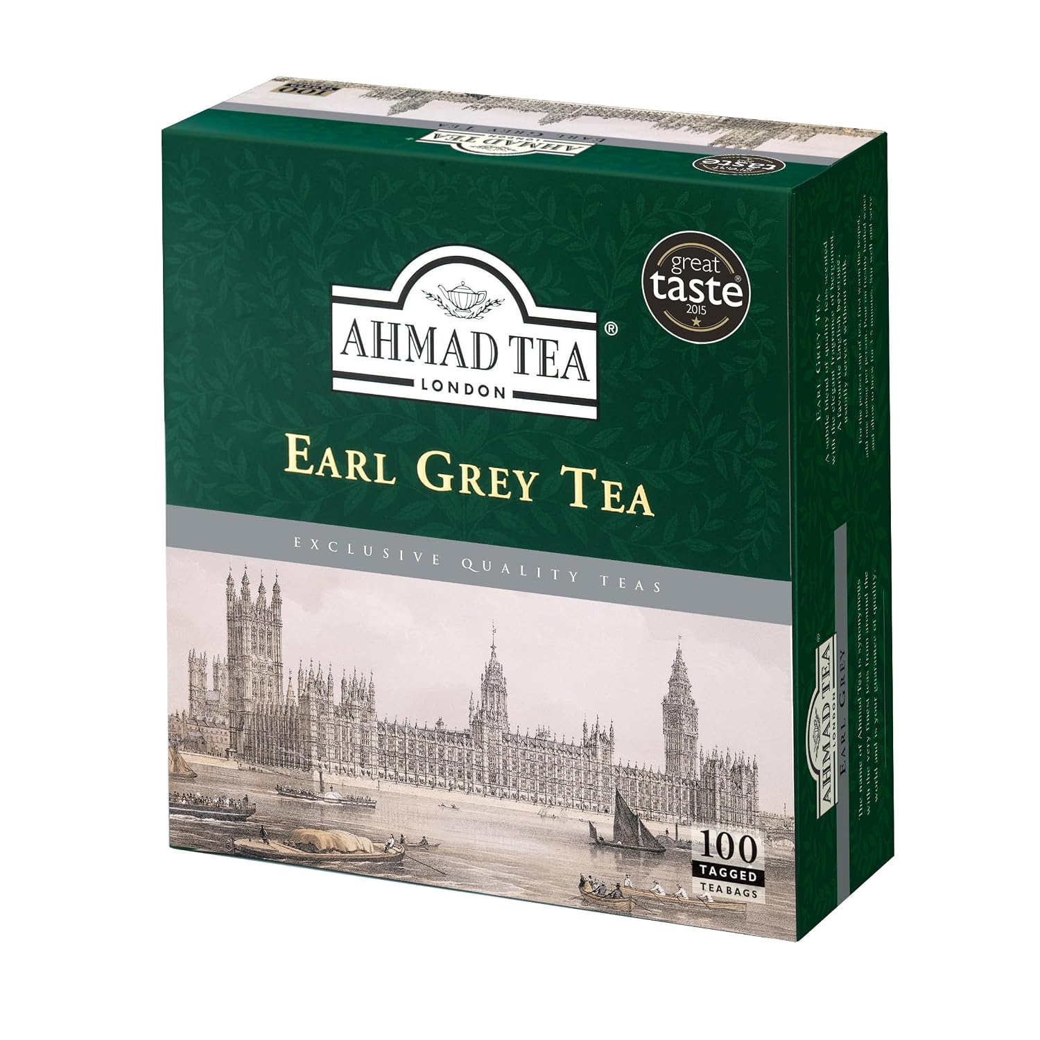 Ahmad Tea Green Tea, Green Tea Teabags 100 ct - Caffeinated & Sugar-Free
