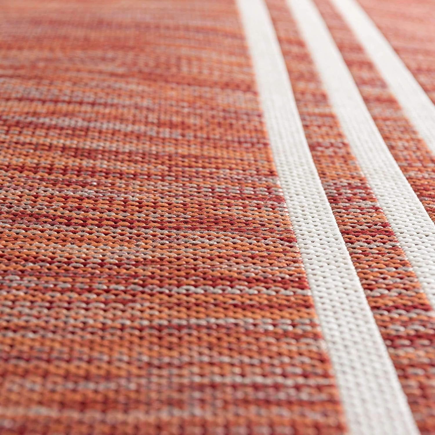 Unique Loom Outdoor Collection Area Rug - Anguilla (9' x 12' Rectangle, Blue/ Ivory)