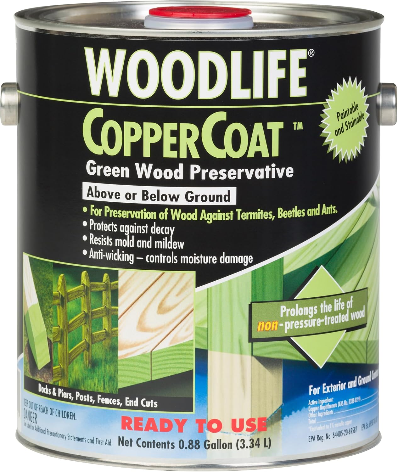 Rust-Oleum WOODLIFE 902 Wolman Classic Clear Wood Preservative-Above Ground, Quart, 0.95 Liters | Protects Against Rot & Decay, Above Ground Wood Protection, Clear Preservative Formula, Quart