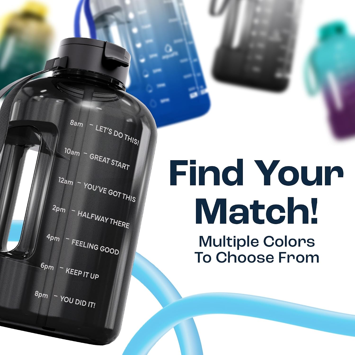 AQUAFIT 1 Gallon Water Bottle with Time Marker
