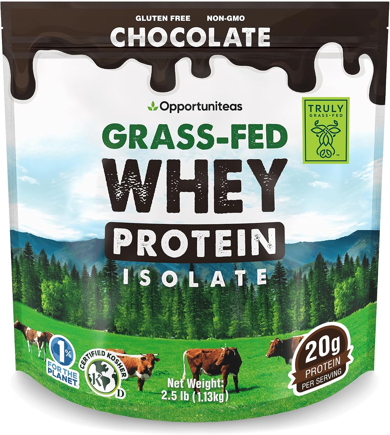 Unflavored Grass Fed Whey Isolate Protein Powder, 1 lb | Isolated, Flavorless Whey made with 100% GrassFed Hormone-Free Milk, It's Unsweetened, Cold-Pressed and Heavy-Metal Tested