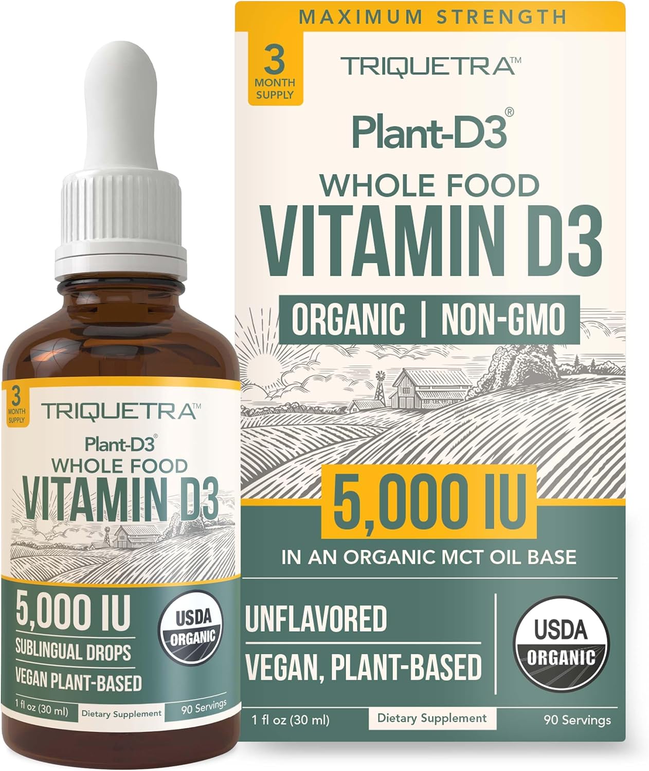 Plant-D3 Organic Vitamin D3 5000 IU - Vegan