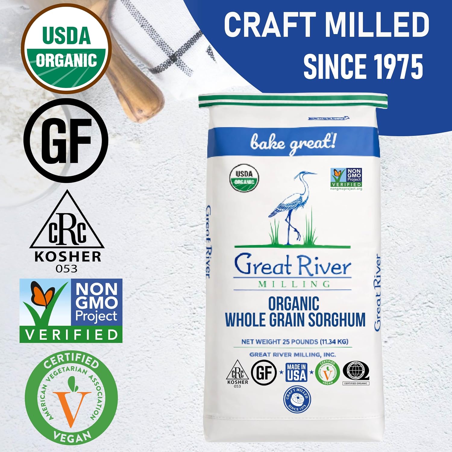 Great River Milling Whole Grain Sorghum, 25 lb