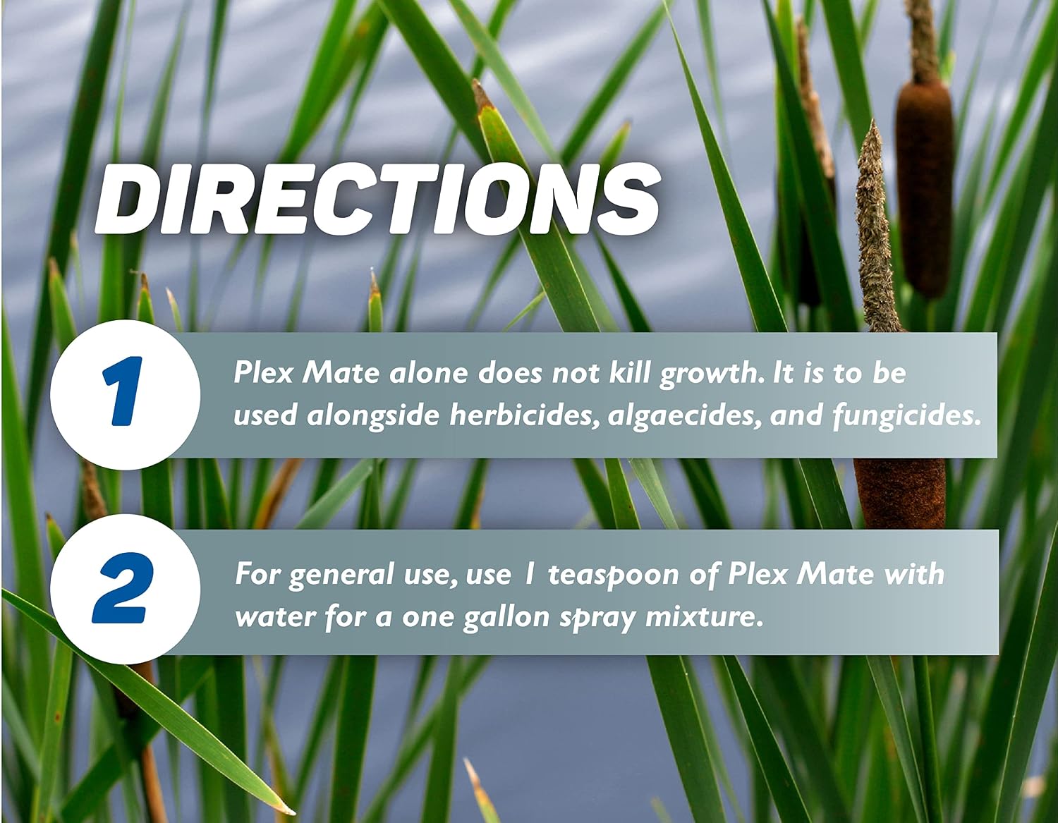 Plex Mate Aquatic Surfactant for Herbicides - 8 Ounces - Non-Ionic, Increase Product Coverage, Increase Product Penetration, Increase Product Effectiveness