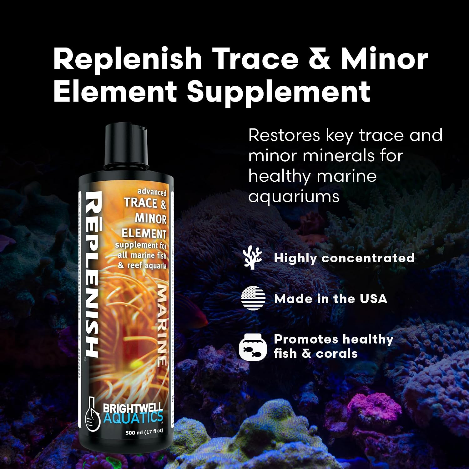 Brightwell Aquatics Replenish Trace Elements for Reef Aquariums 20L