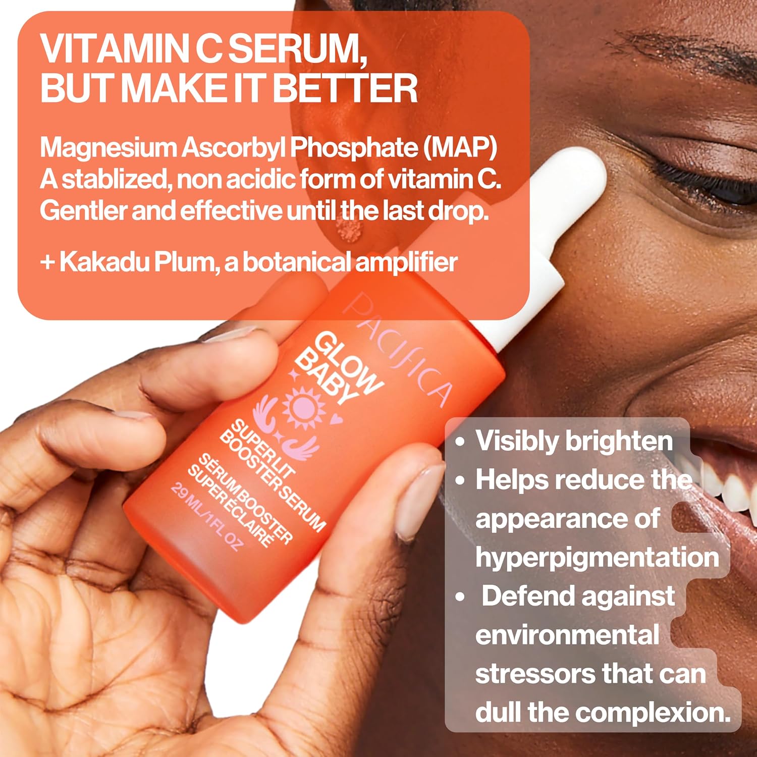 Pacifica Vitamin C Serum for Face – Glow Baby Brightening Facial Serum with Glycolic Acid – Vitamin C Booster Skin Care, Dark Spot Corrector, Vegan Skincare for Glowing Skin, Dermatologist Tested
