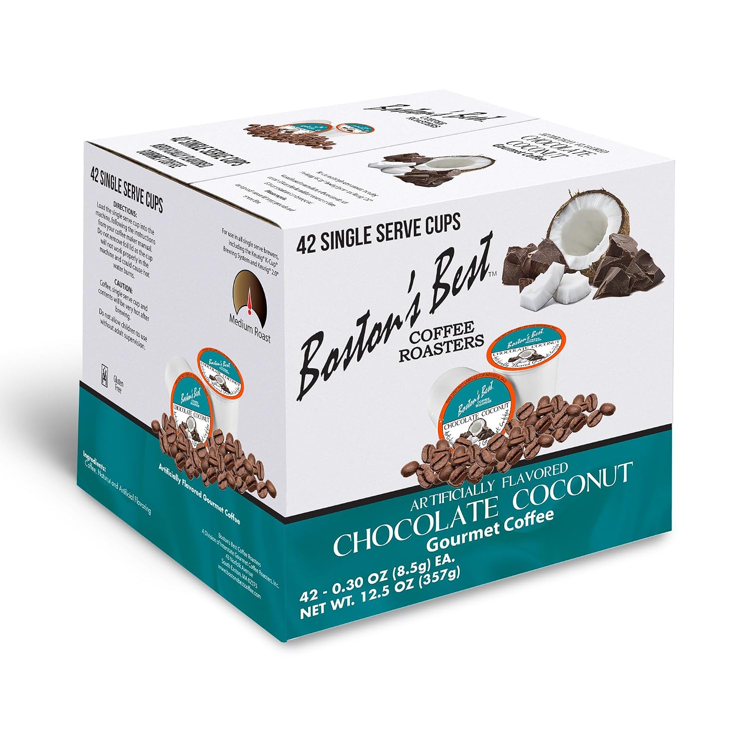 Boston’s Best - Aloha Coconut Flavored Delicious Gourmet Coffee Compatible with Keurig Coffee Maker, 1 Count (42 Single Serve Cups)