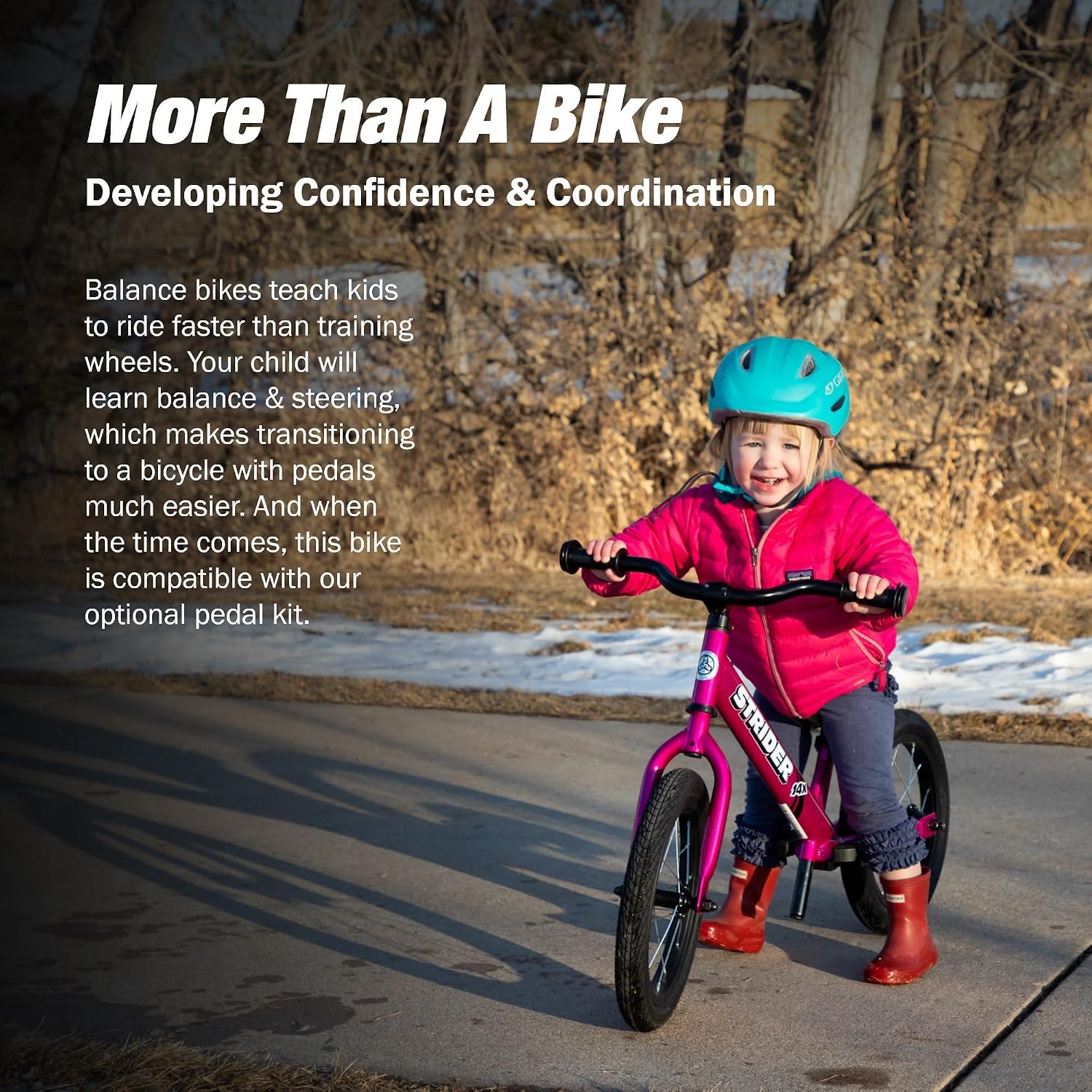 Strider 14x Classic, Awesome Blue - Balance Bike for Kids 3 to 6 Years -Includes Kid Sized Grips, Padded Seat, Performance Footrest, All-Purpose Tires Easy Assembly, Tool-Free Adjustments | No Pedals, Balance Bike with Adjustable Seat and Handlebars, Lig…