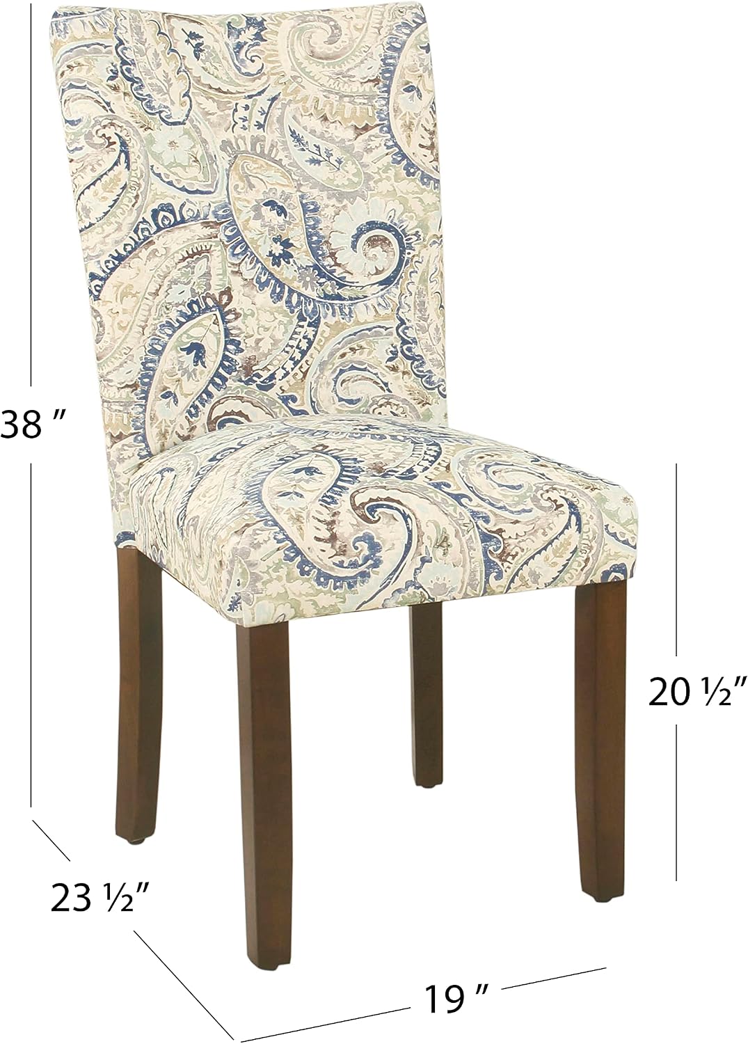 Homepop Home Decor | Classic Upholstered Parsons Dining Chairs | Set of 2 Accent Dining Chairs with Nailhead Trim, Natural Linen