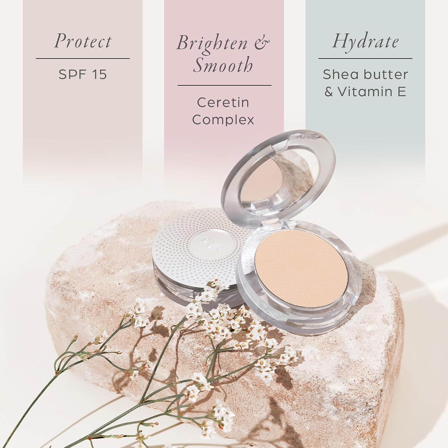 PÜR 4-in-1 Pressed Mineral Makeup Powder Foundation with SPF 15 | Buildable Foundation Coverage - Smooth, Even-Looking Complexion Makeup Delivers Custom Coverage and Comfortable Everyday Wear