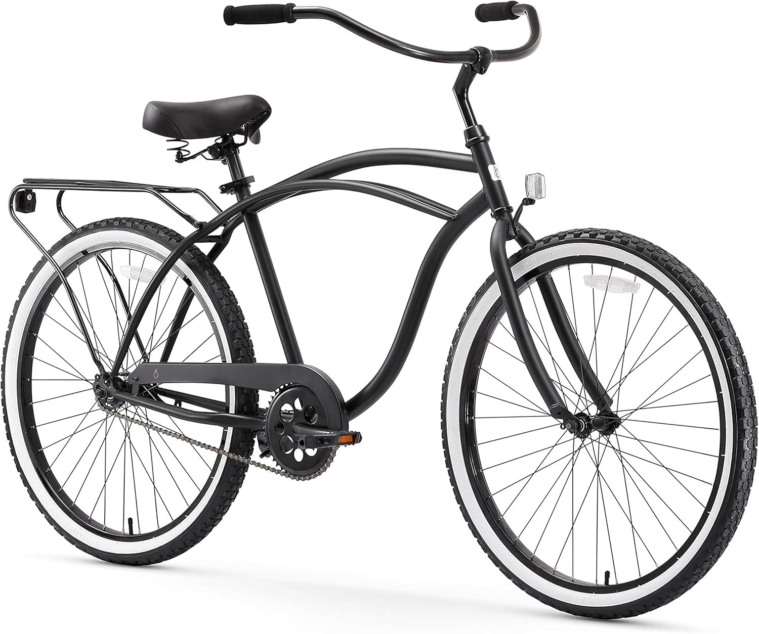 sixthreezero Around The Block Men's Beach Cruiser Bike, Hybrid Bicycle with Rear Rack